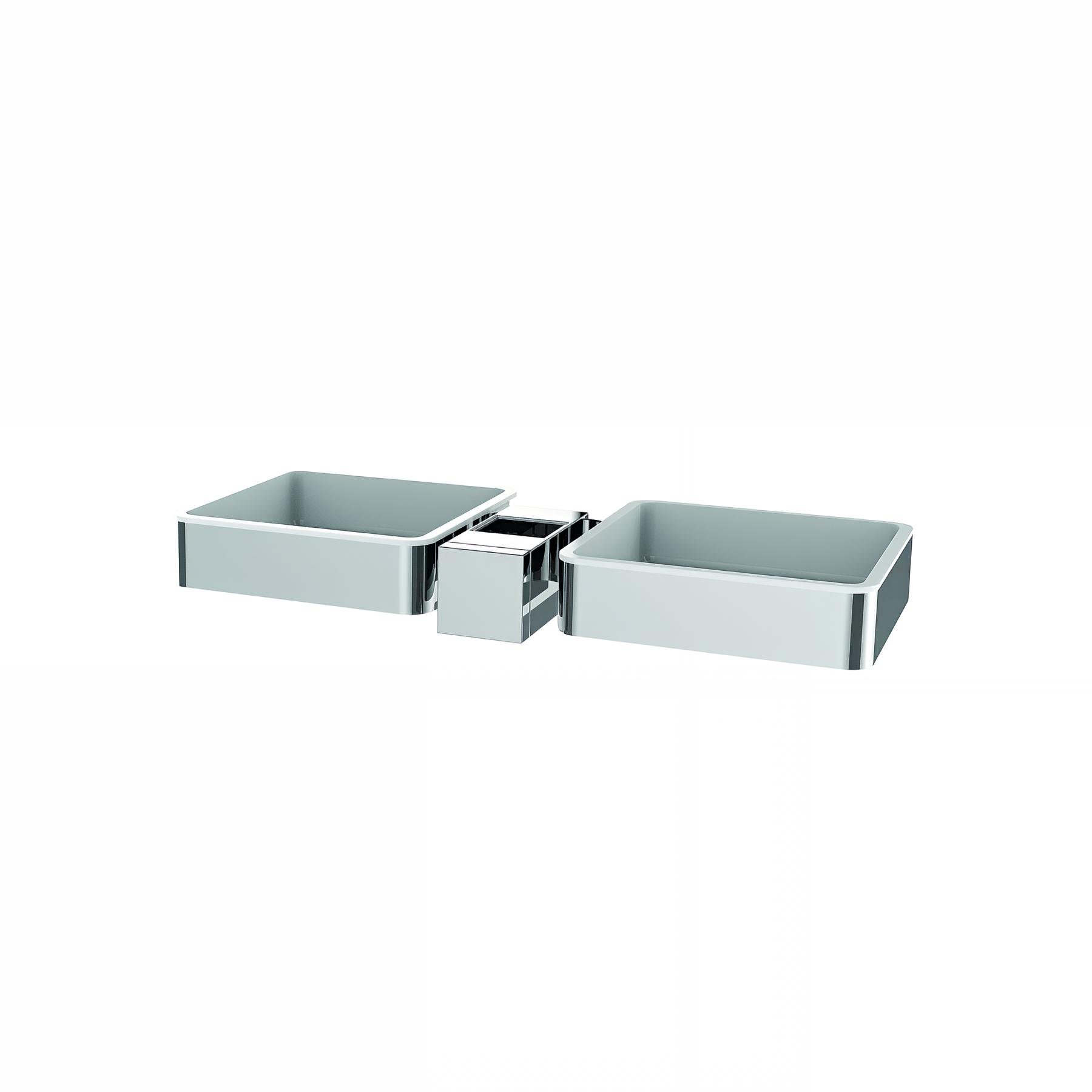 Tablettes porte-objet pour barre de douche 25x25mm