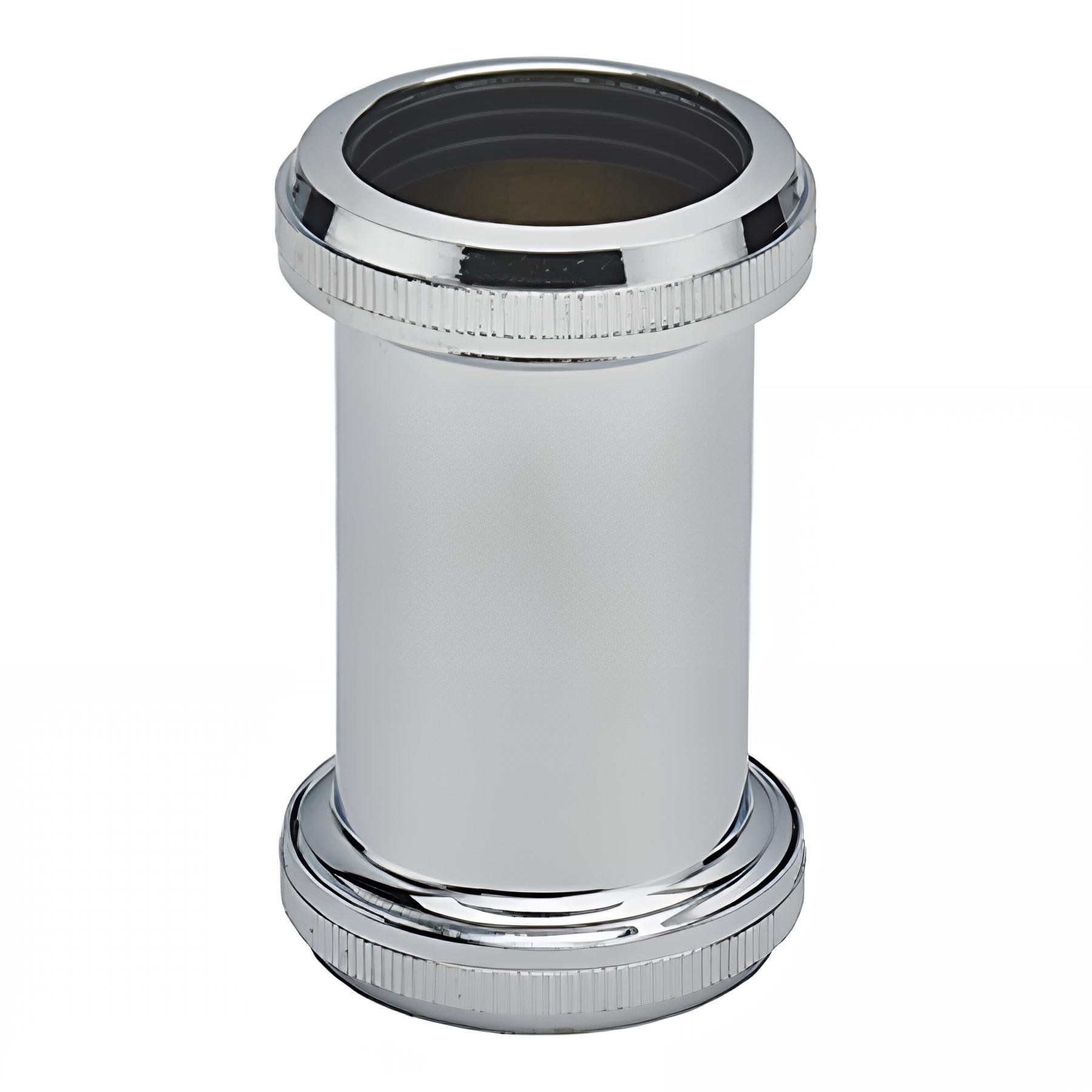 Manchon laiton chromé Ø32mm, entrée Ø32mm, sortie Ø32mm