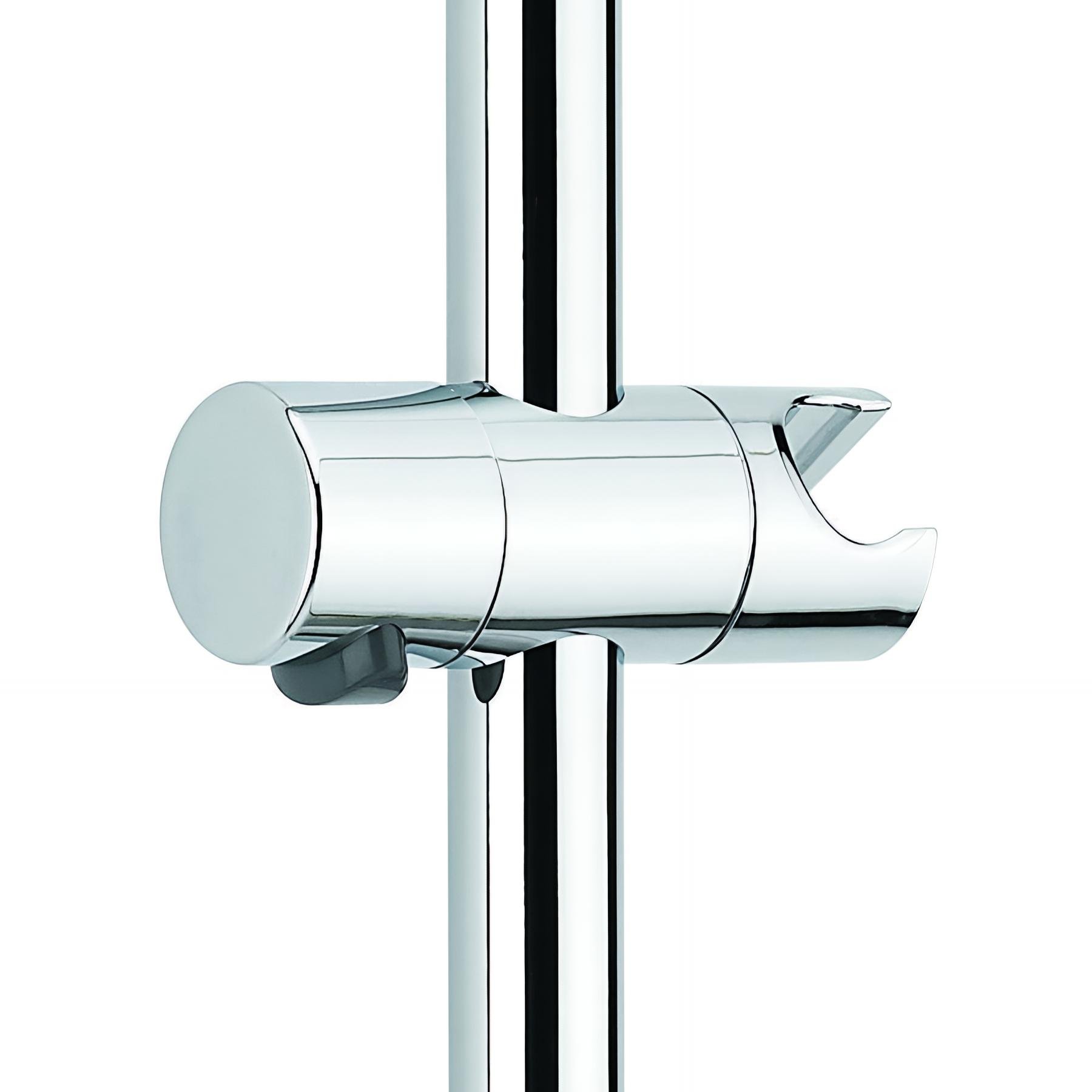 Curseur ABS chromé pour barre de douche Ø25mm