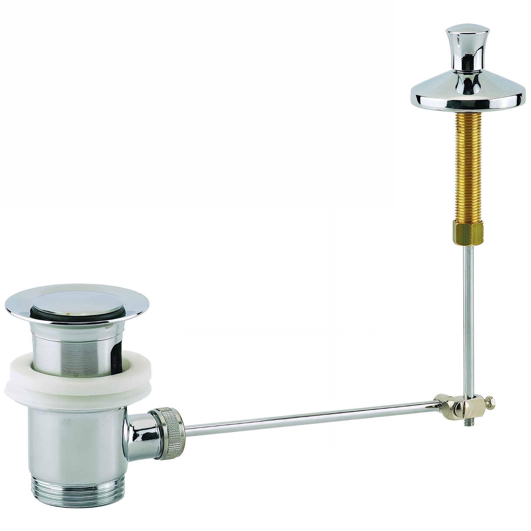 Bonde automatique pour lavabo,laiton chromé,à tirette verticale,serrage 40 à 48