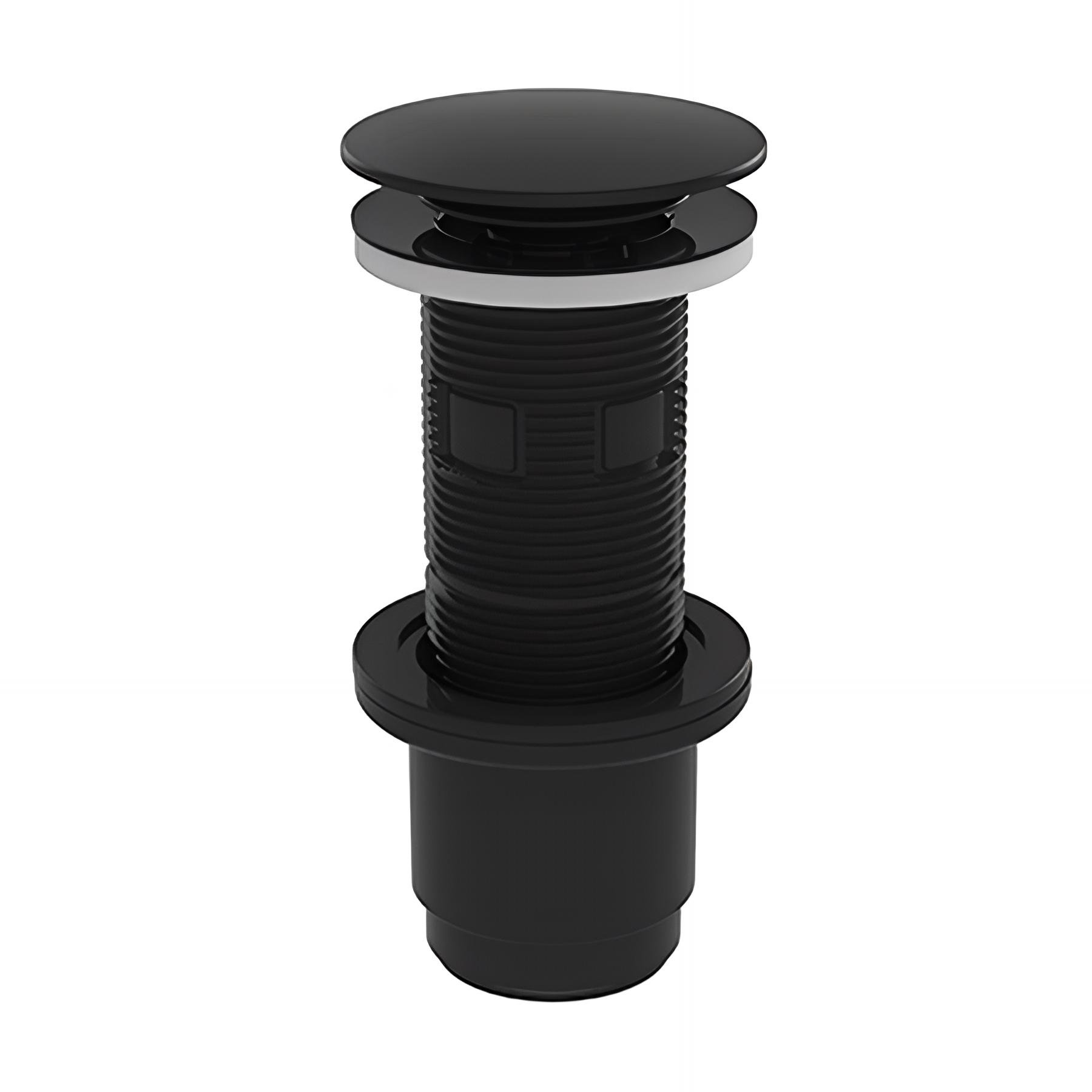 Bonde universelle digiclic ou fixe, H. 100mm, clapet et corps ABS noir