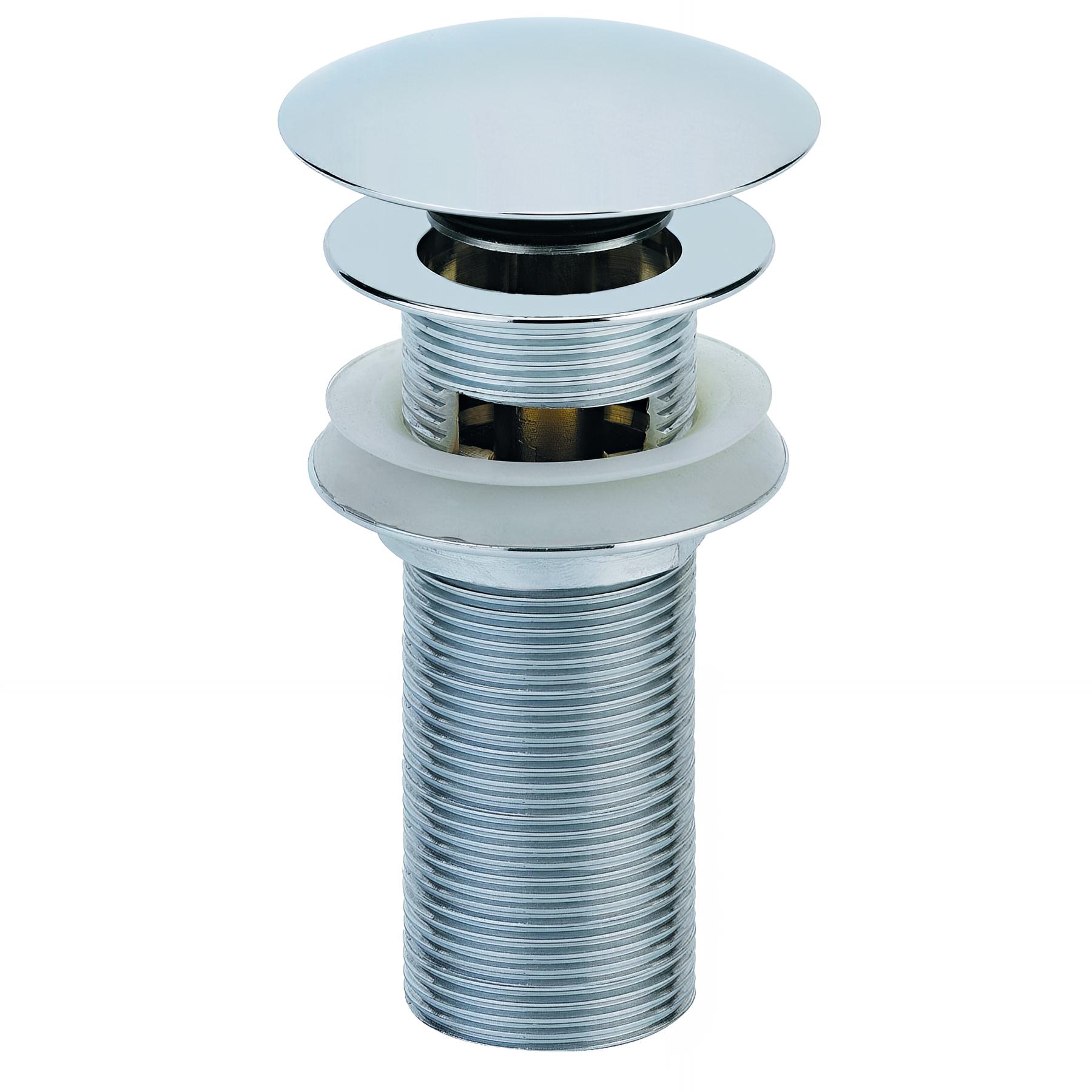 Bonde lavabo laiton chromé,digiclic,H. 130mm,avec lanterne,serrage 30 à 100mm