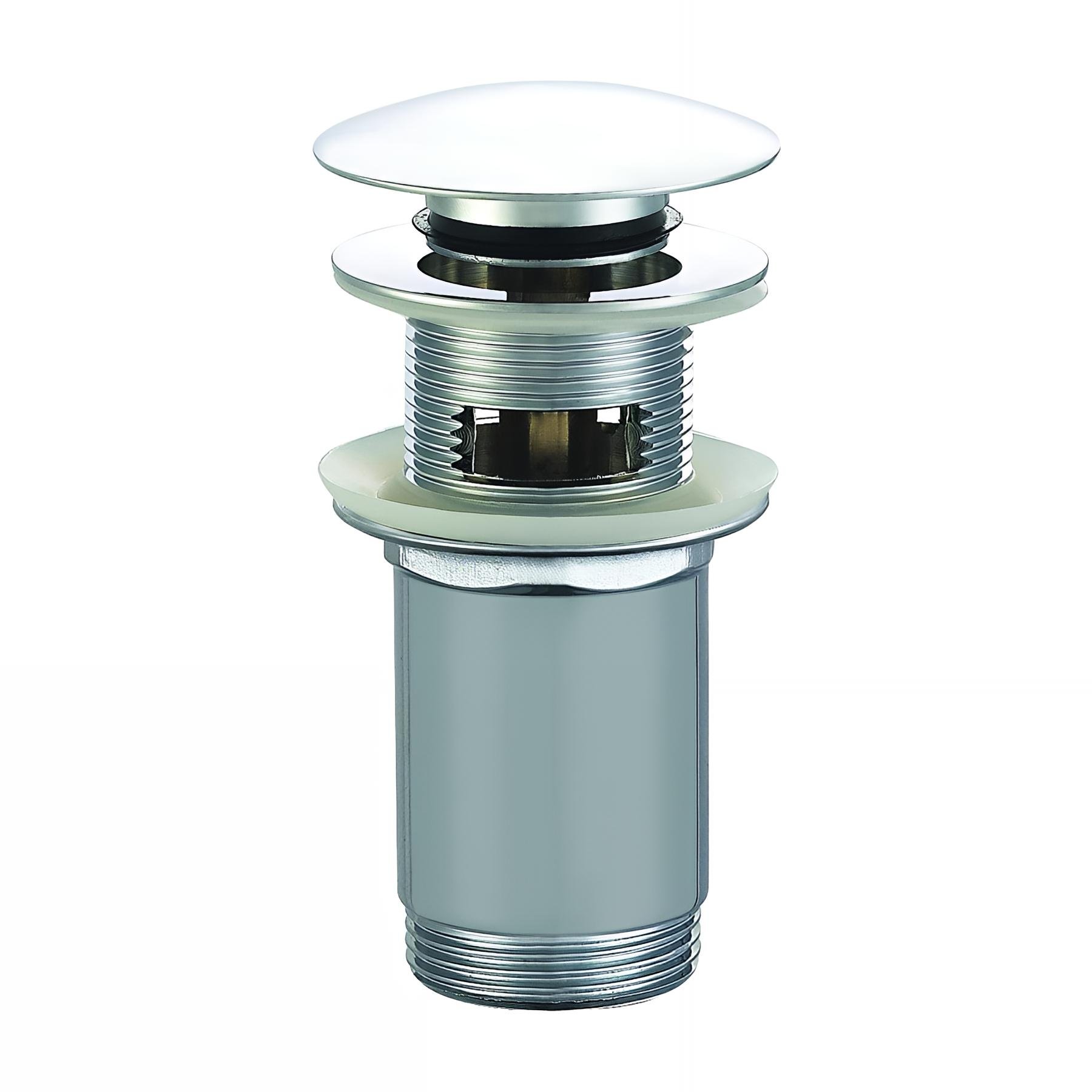 Bonde lavabo laiton chromé, digiclic, H. 100mm, avec lanterne, serrage 38 à 80mm