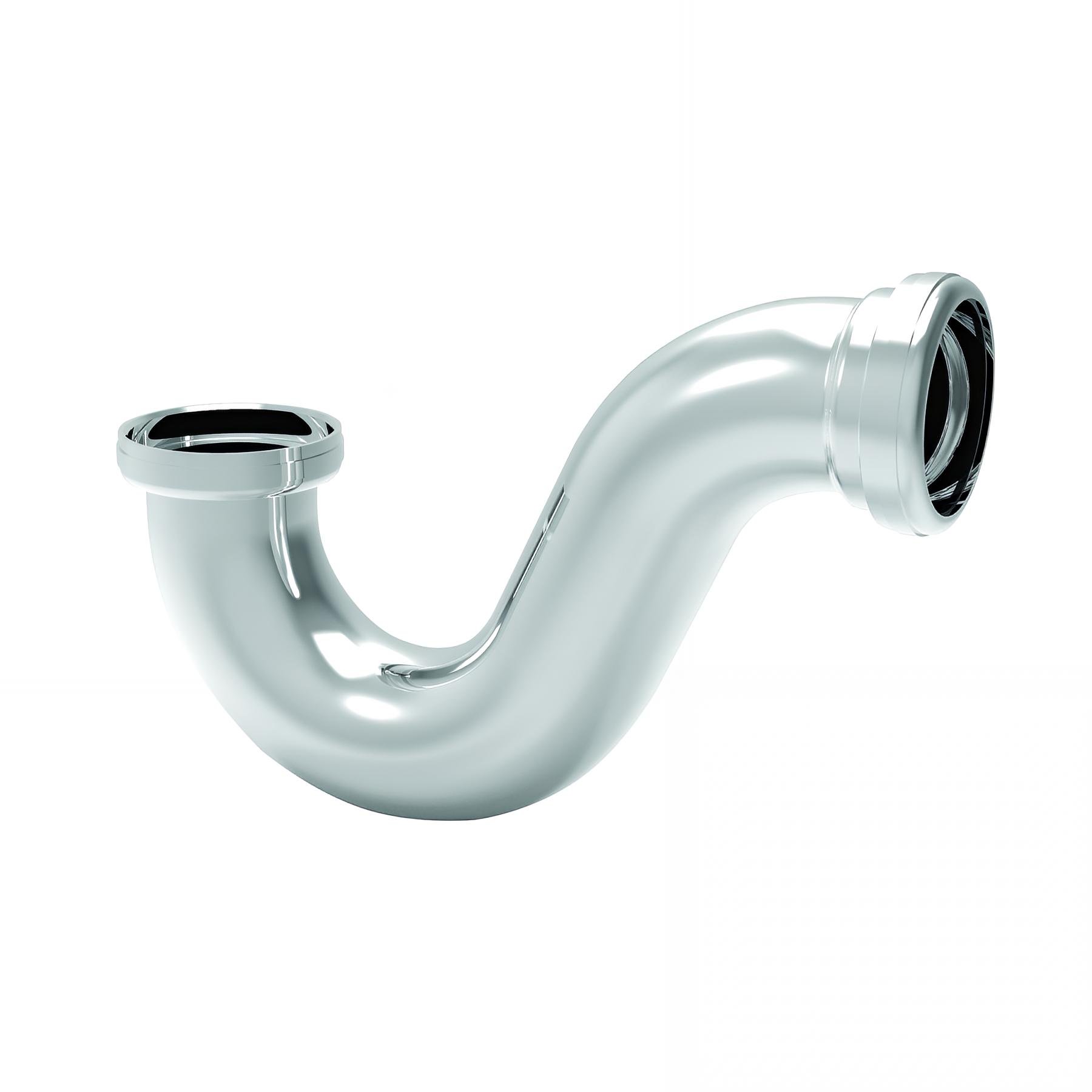 Siphon baignoire tube laiton, sortie horizontale Ø40mm débit : 120 l/mn