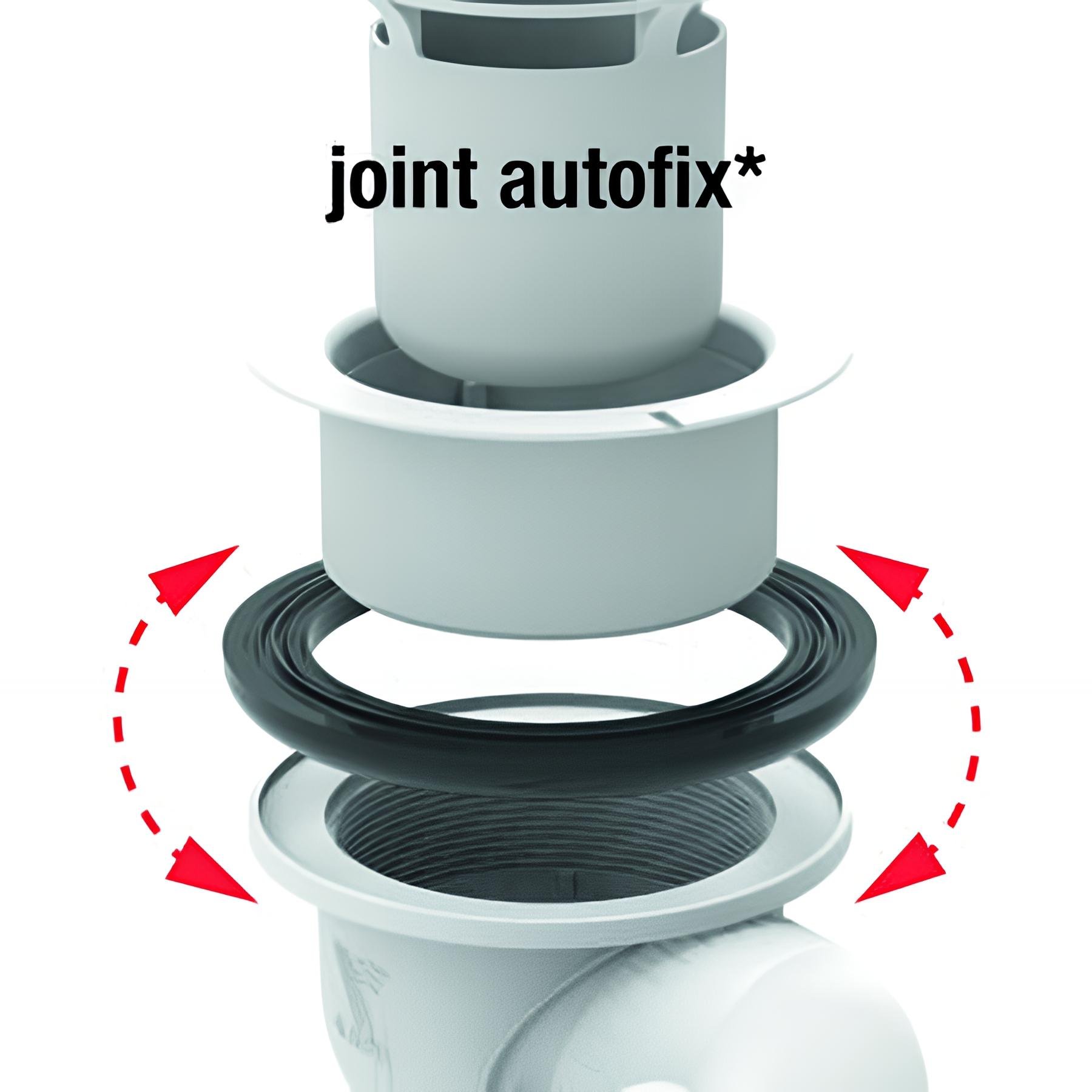 Bonde receveur Ø90mm, capot métal chromé Ø120mm, sortie verticale Ø40mm