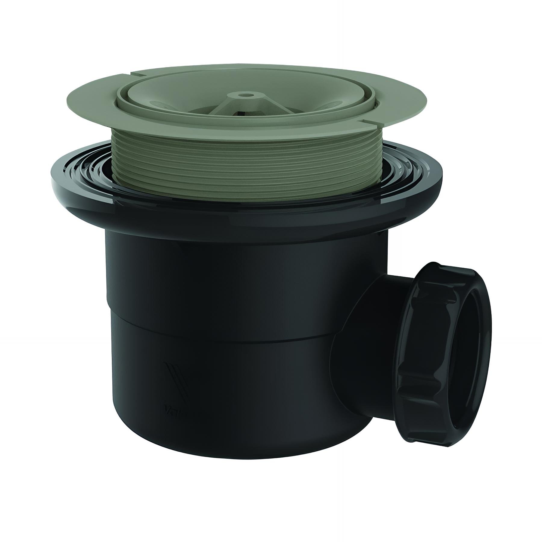 Bonde pour receveur Ø90mm, sans capot, sortie horizontale