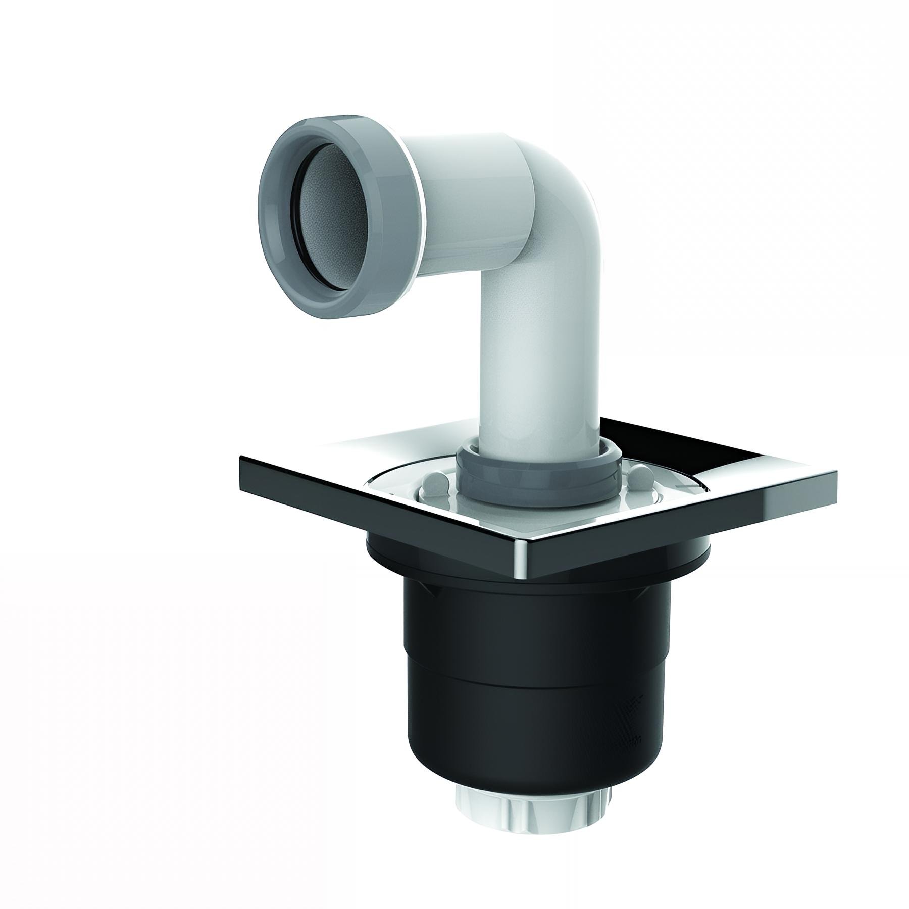 Bonde évolutive PMR, sortie verticale Ø40mm, à encastrer, H. 127mm