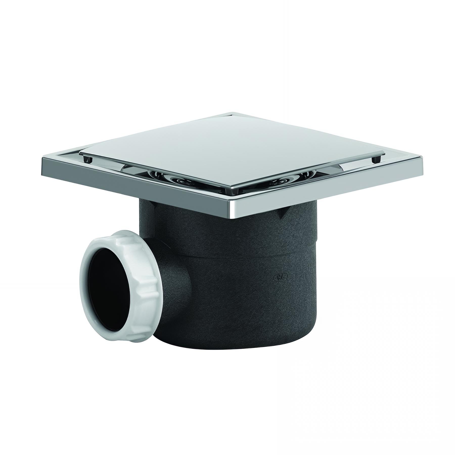 Bonde de sol, cadre ABS 143x143mm, H. 105mm, sortie Ø40mm