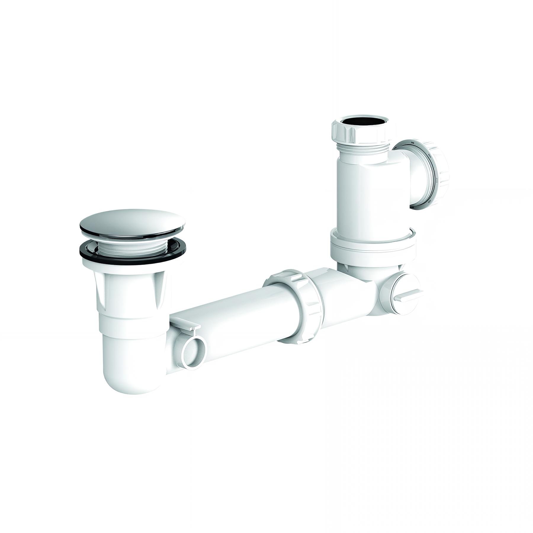 Vidage baignoire PÉDICLIC, clapet ABS chromé, panier filtre, sans trop-plein