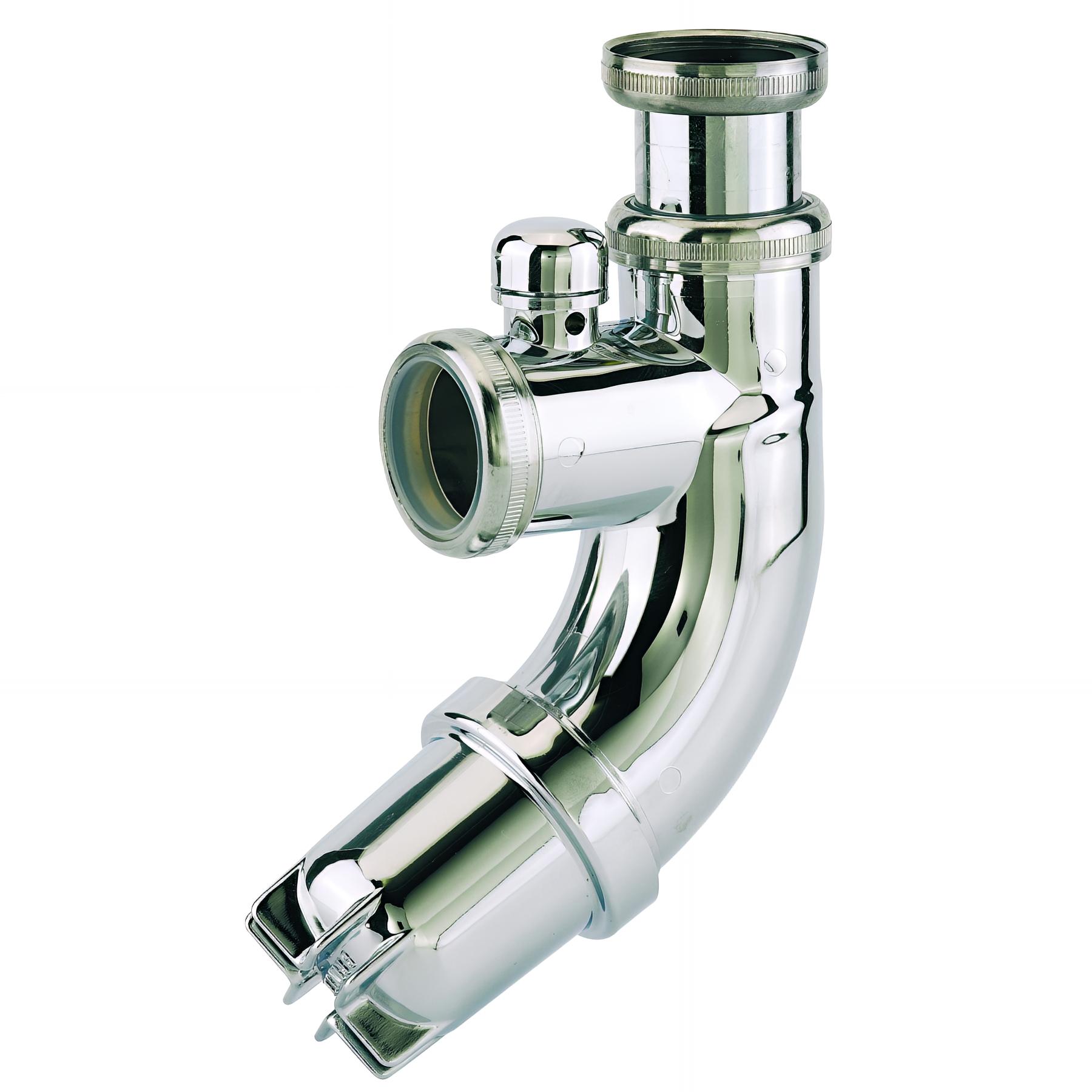 Siphon lavabo ABS chromé SIFOBLIC,réglable 49/77mm,sortie Ø32mm,débit : 39 l/mn