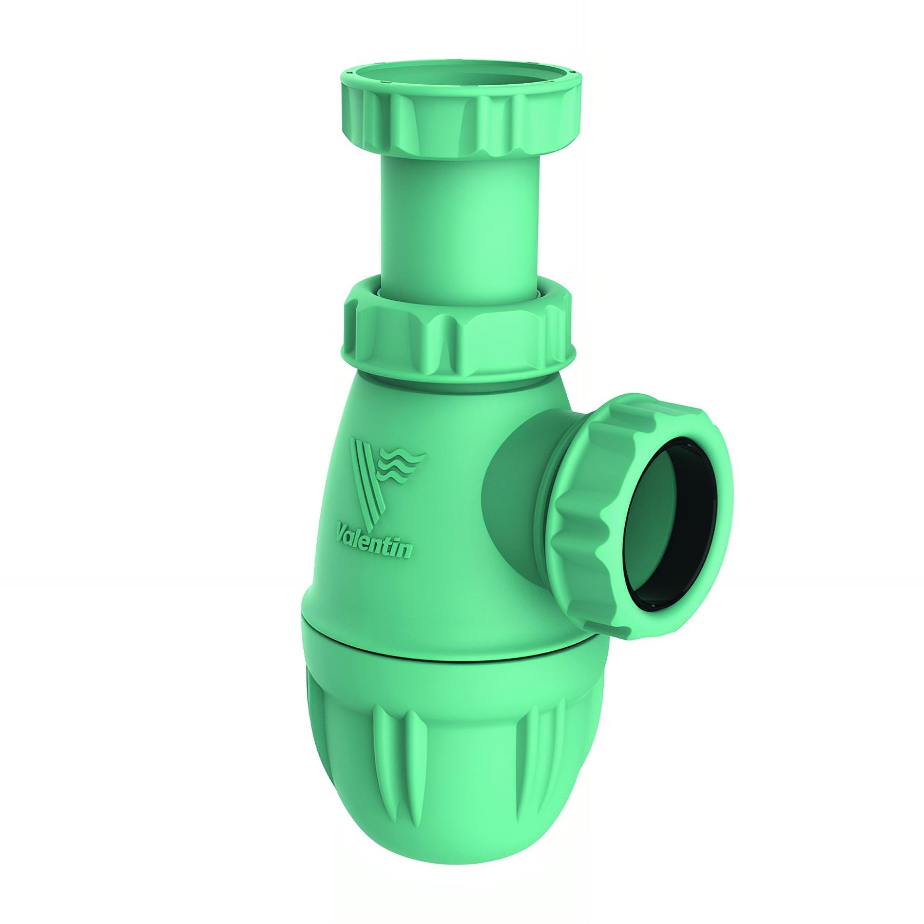 Siphon de lavabo en filet de pêche recyclé, joint surmoulé.