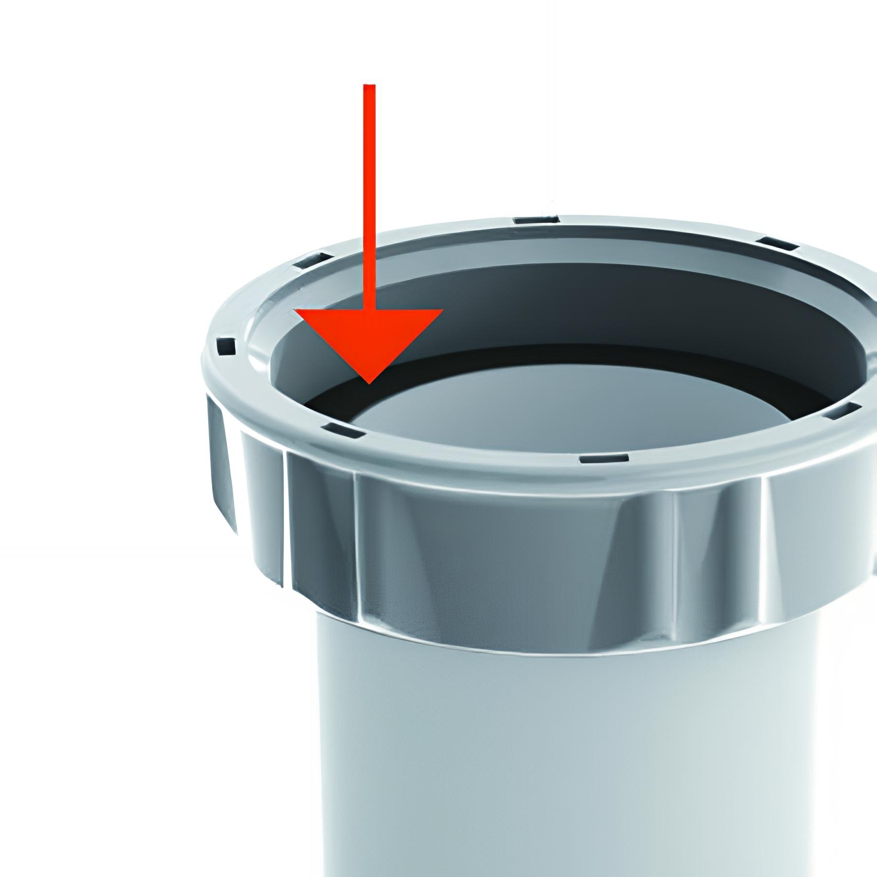 Siphon bi-matière joints intégrés lavabo, CONNECTIC, réglable, sortie Ø32mm, NF