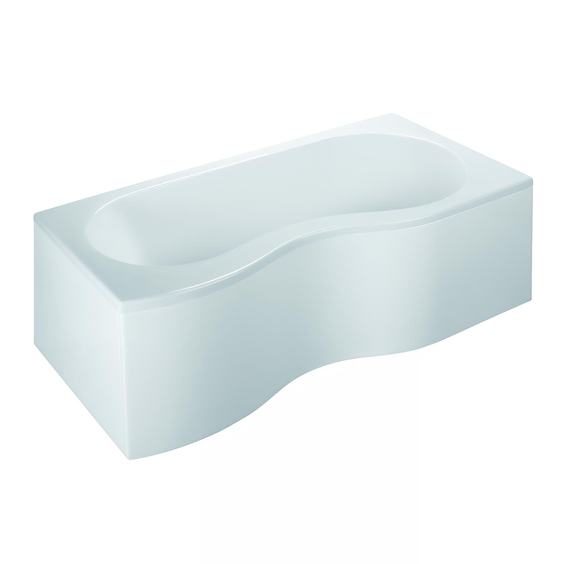 Baignoire asymétrique ONDE version droite - 180x90/80cm