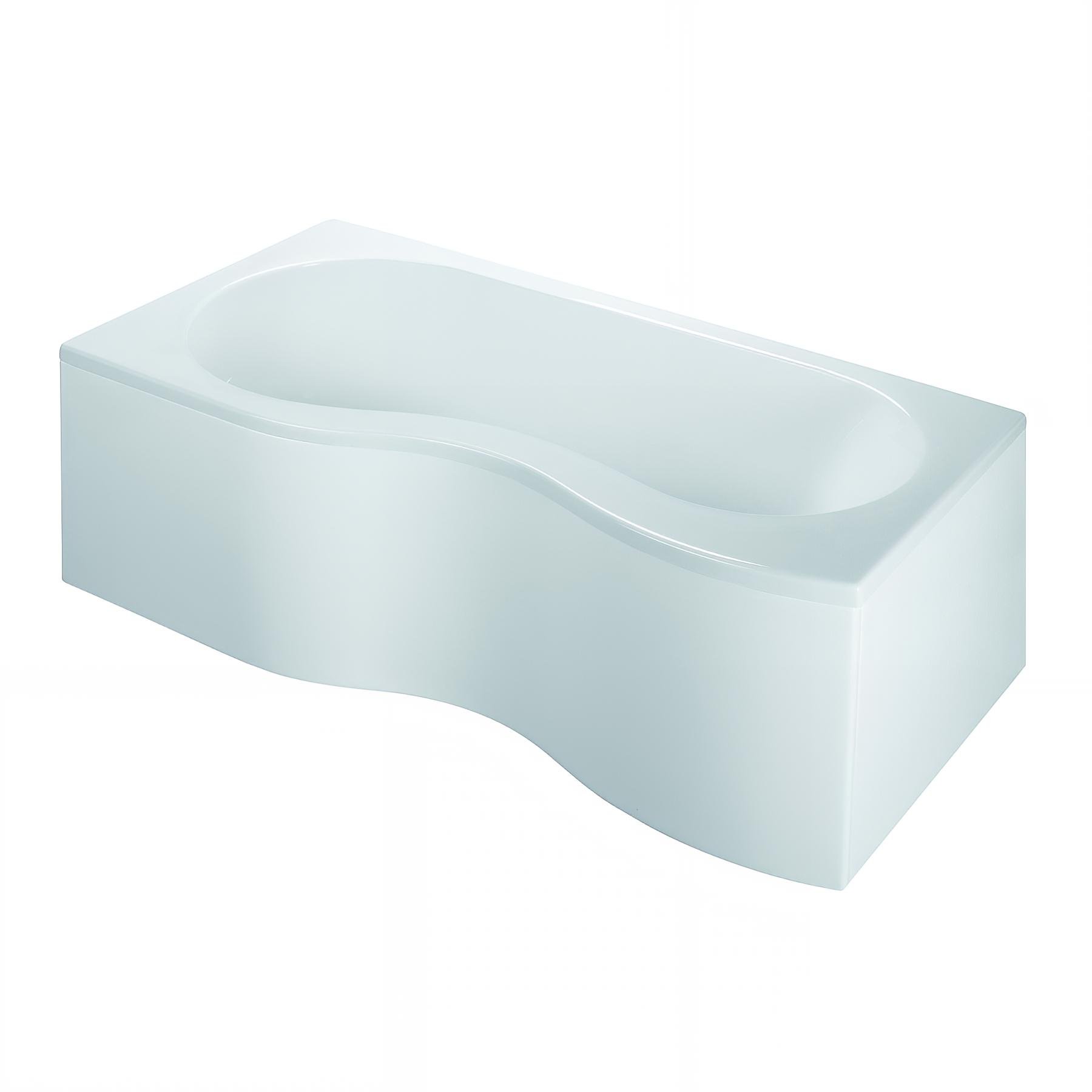 Baignoire asymétrique ONDE version gauche - 180x90/80cm