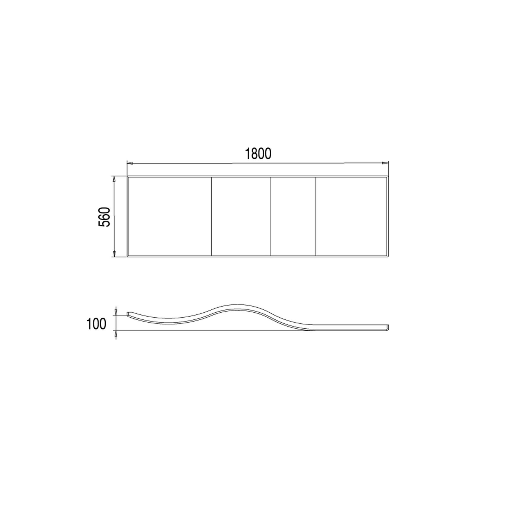 Tablier frontal 180x56cm pour baignoire ONDE 