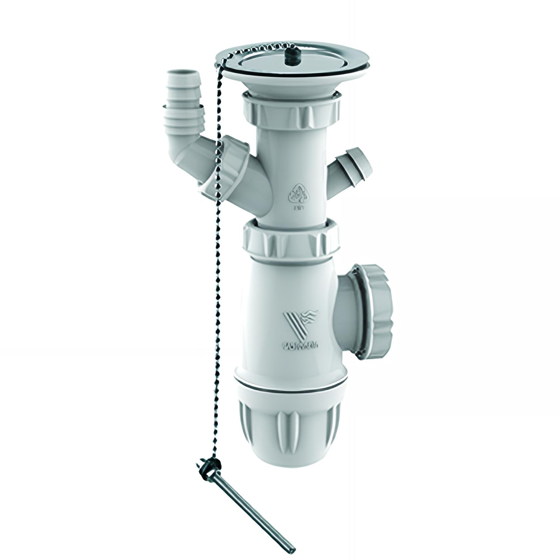 Equipement évier 1 cuve Ø60mm sans trop-plein incorporé, cuvette Ø85mm