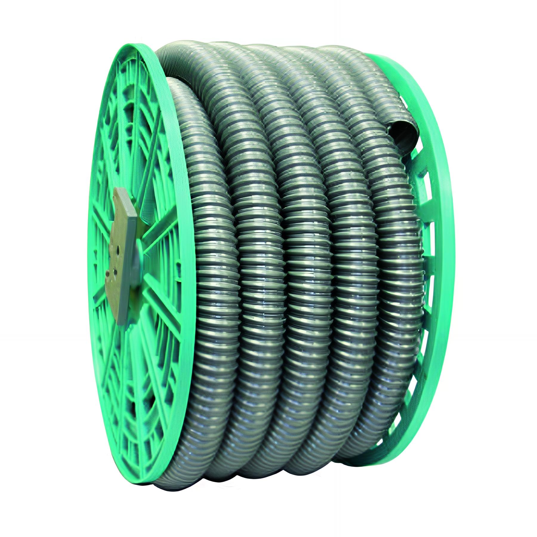 Flexible évacuation armé PVC gris, Ø40mm, livré en touret L. 13m