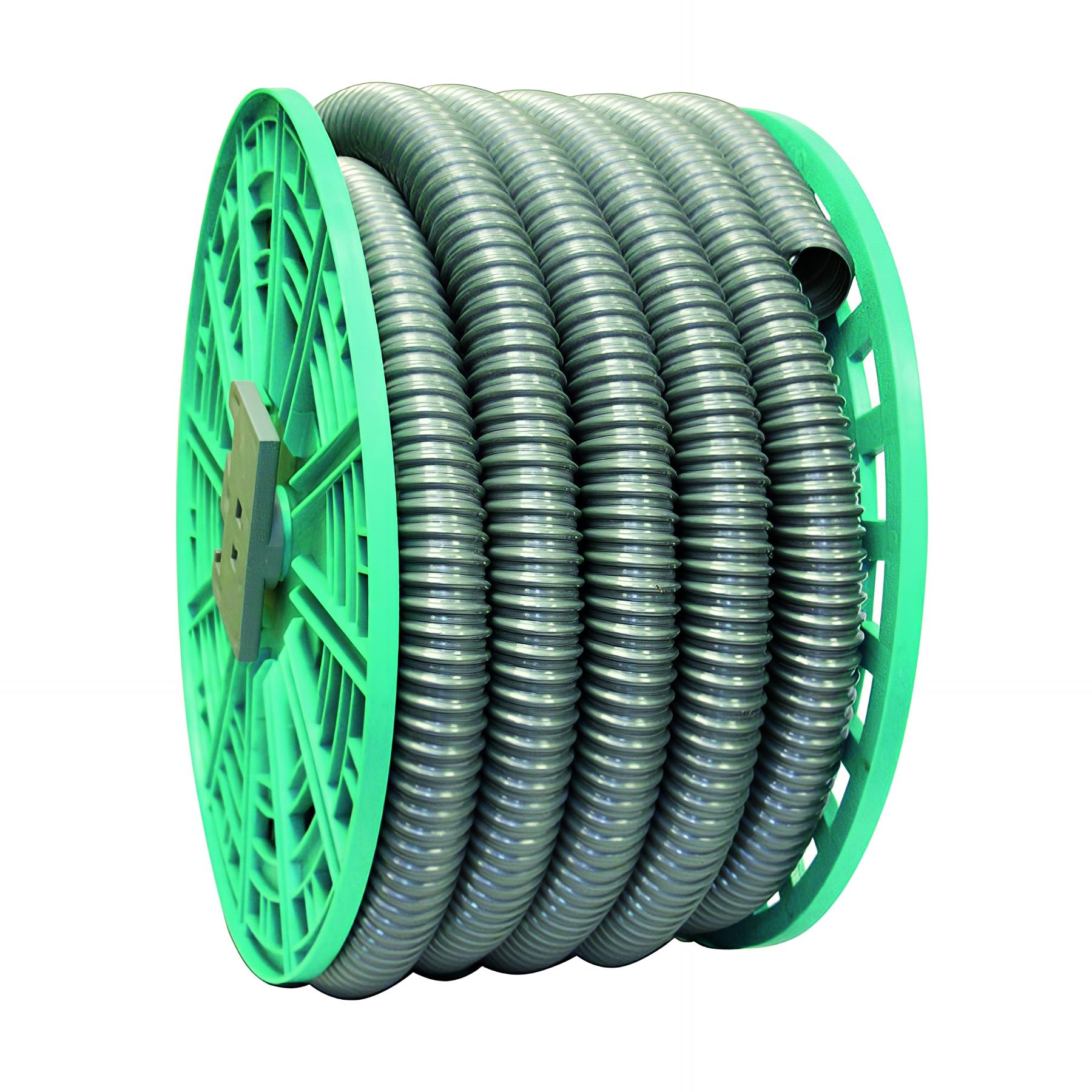 Flexible évacuation armé PVC gris, Ø32mm, livré en touret L. 20m