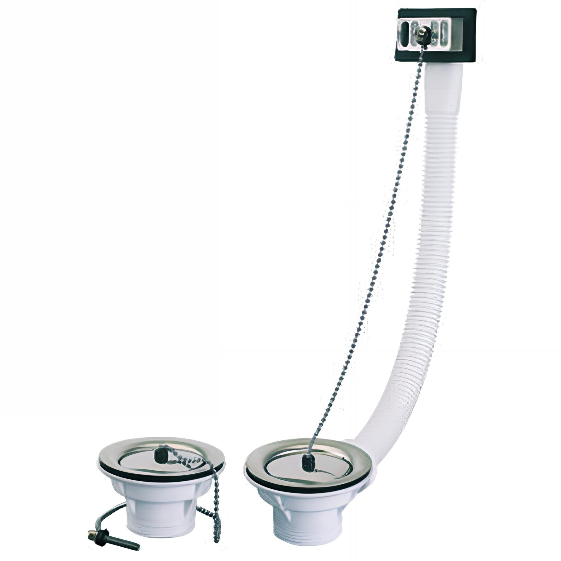 Bondes évier Ø60 mm,bouchons enjoliveur inox,cuvettes Ø85,serrage 0 à 20,avec TP