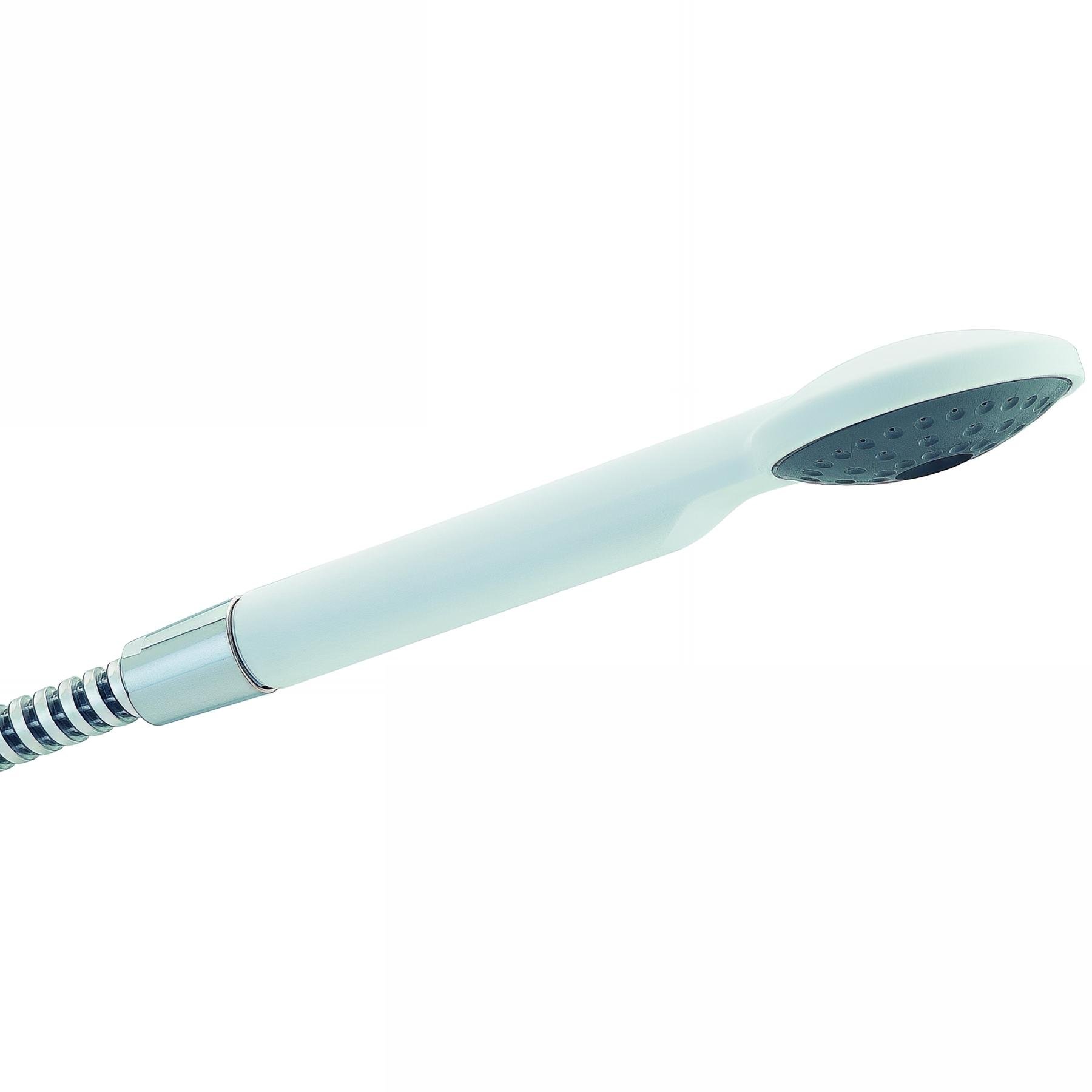 Douchette 1 jet ABS blanc, COLIBRI, diffuseur démontable