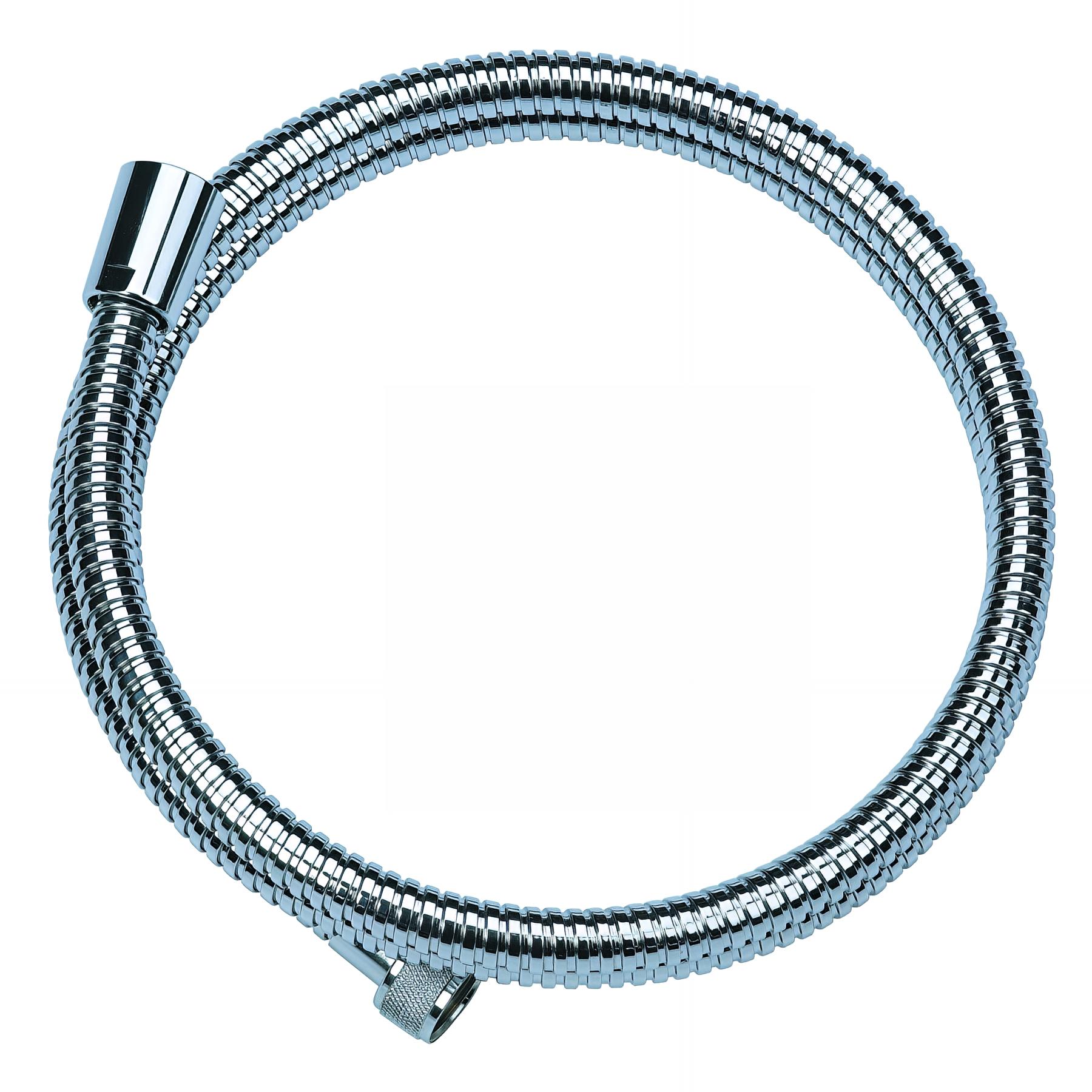 Flexible de douche laiton DA 1,75m, chrome, résistance traction 50 kg