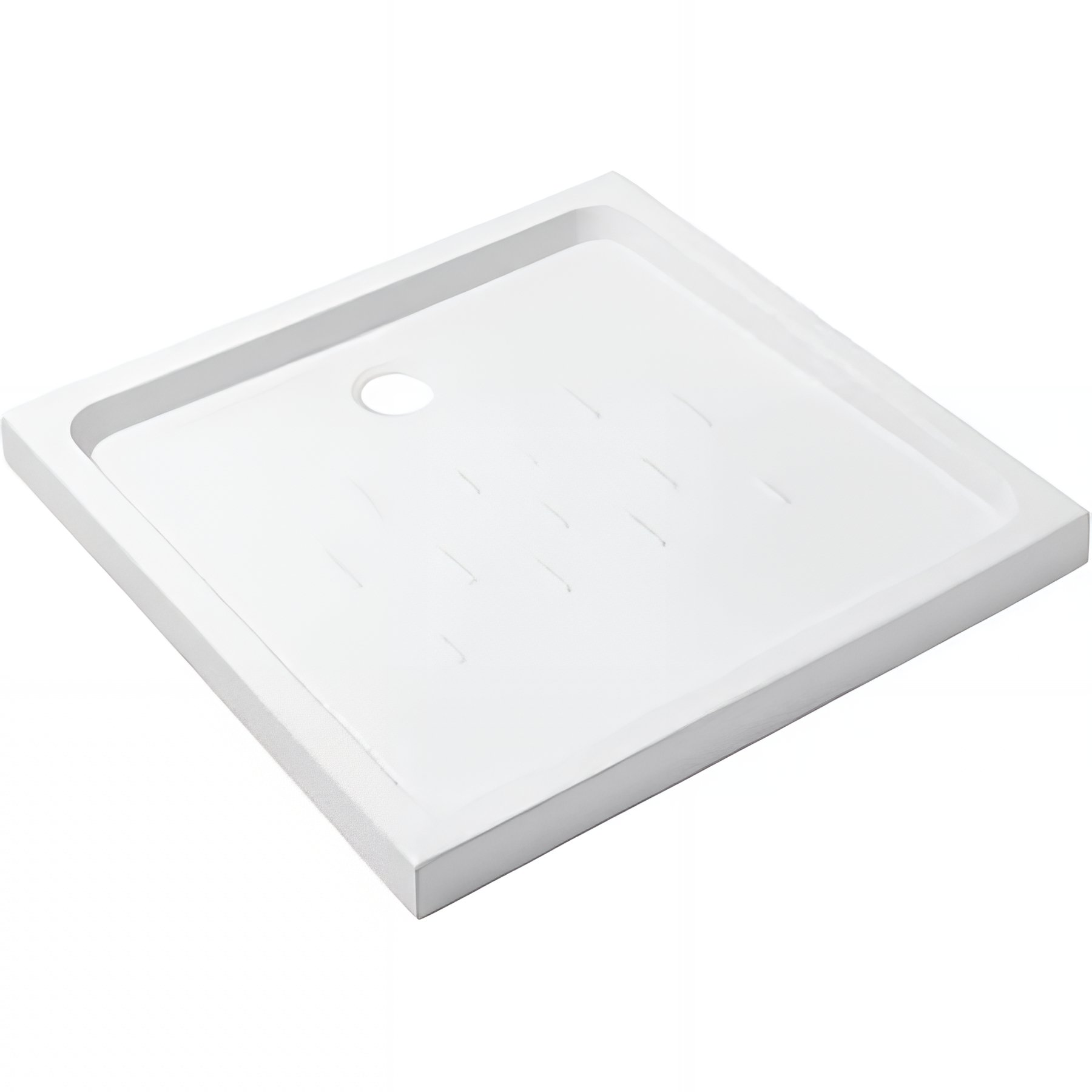 Receveur de douche à poser épaisseur 8cm NF (conforme marché public) céramique traditionnelle SANINDUSA 80x80 Moraira Plus blanc