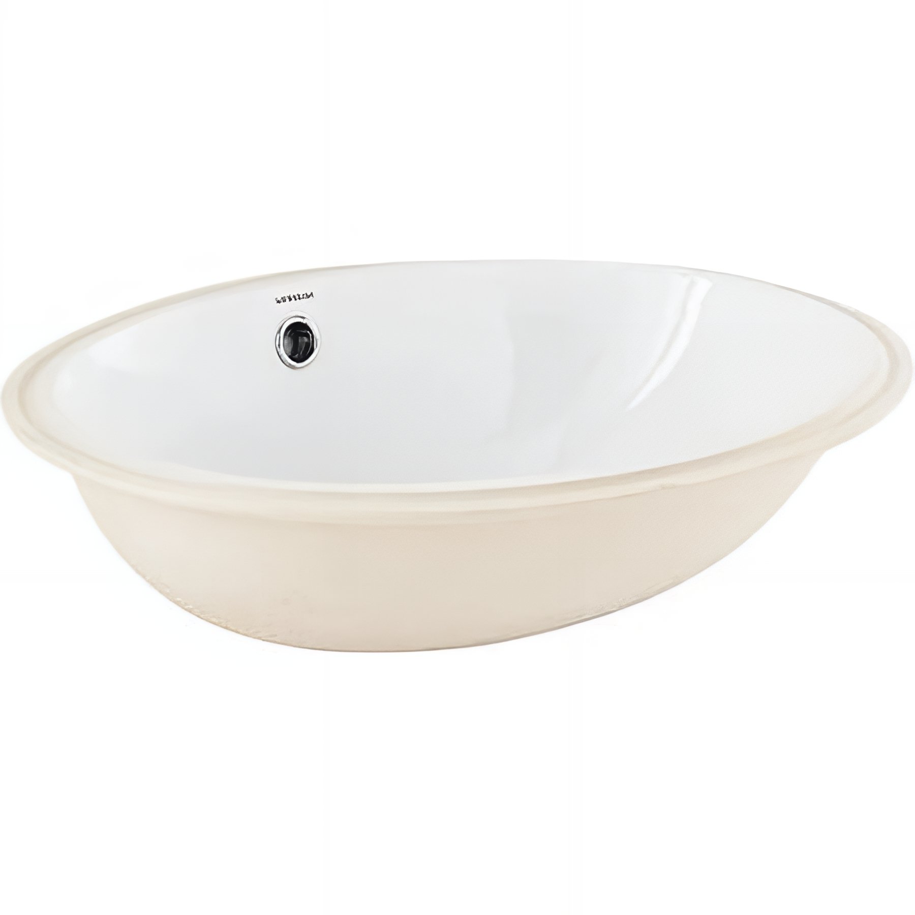 Vasque ovale a encastrer par dessous 57x45 hauteur 20cm porcelaine vitrifiée SANINDUSA VOUGA blanche (vidage non inclus)