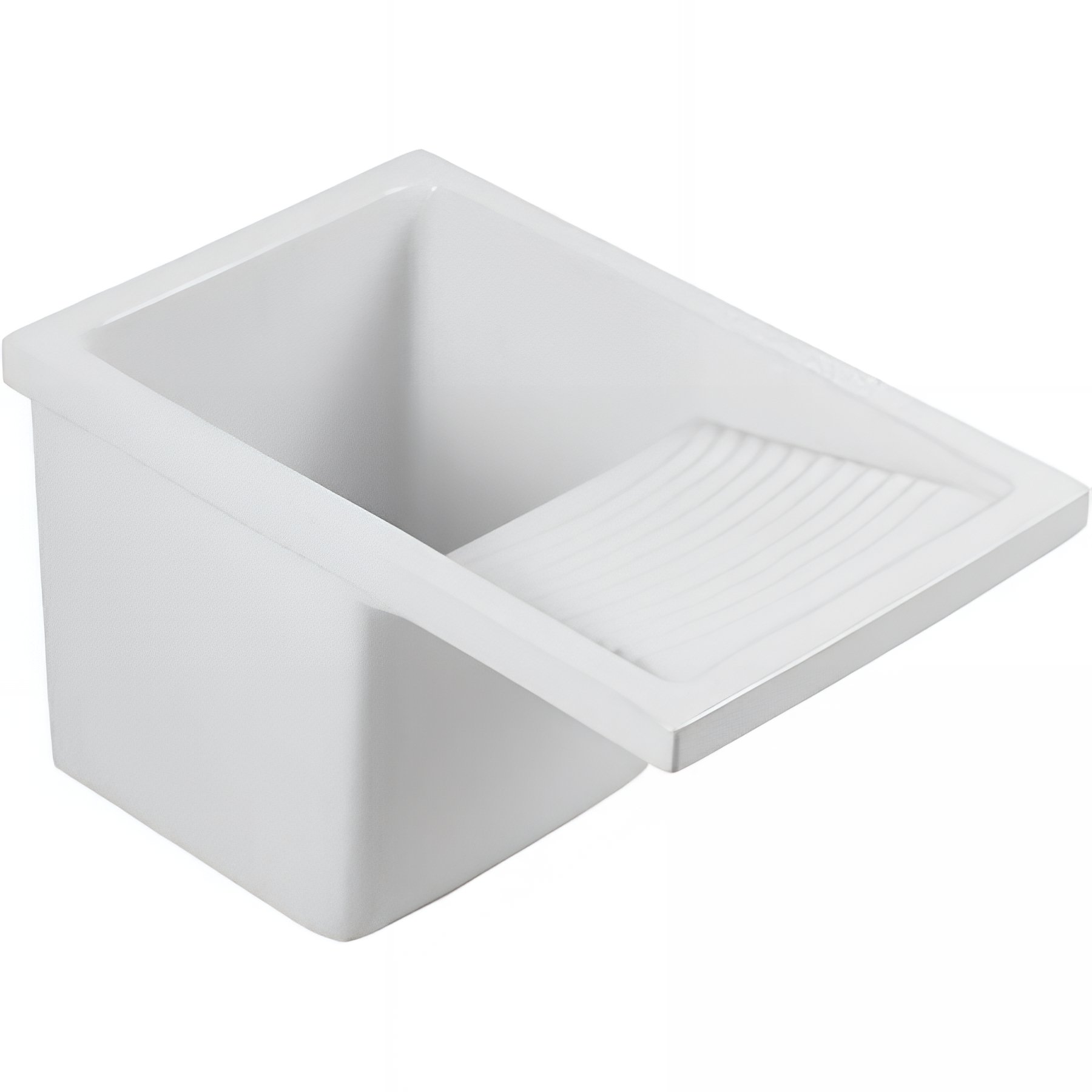 Évier buanderie vidoir bac à laver céramique traditionnelle SANINDUSA Riba 40 blanc