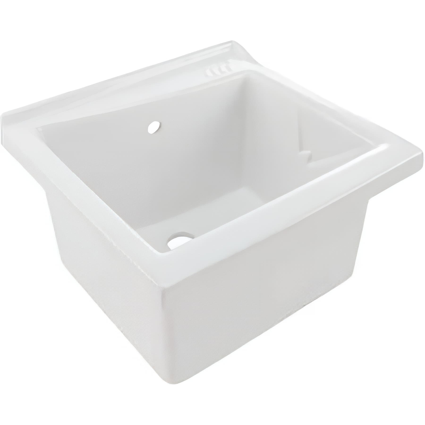 Évier buanderie vidoir bac à laver céramique traditionnelle SANINDUSA 64x53 H35 BLINK blanc compatible avec meuble BLINK