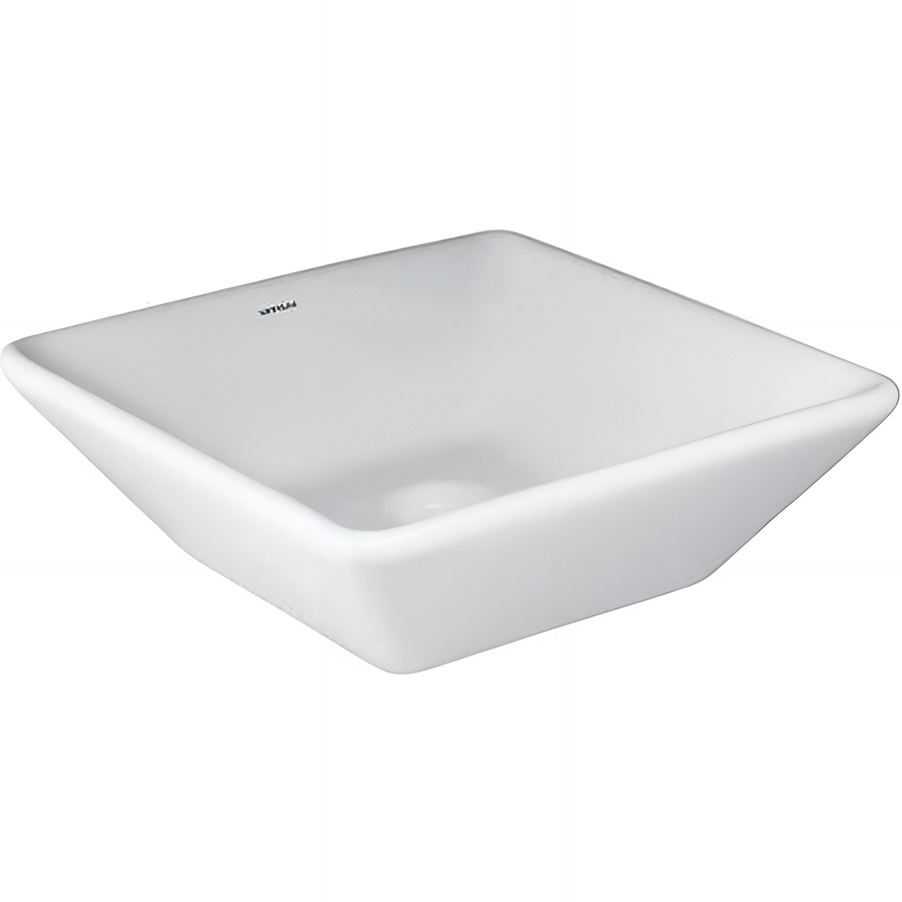 Vasque céramique traditionnelle SANINDUSA carre fixation murale ou à poser sur plan Sign 40x40 blanc