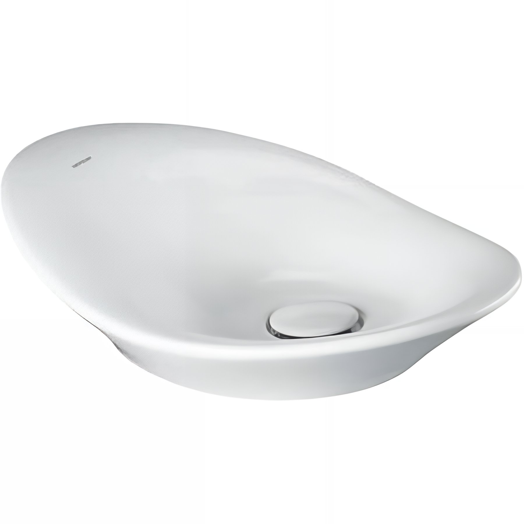 Vasque d'exception à poser sur meuble de salle de bain ou plan de toilette 53x39cm hauteur 17,5cm SANINDUSA Morfys blanche