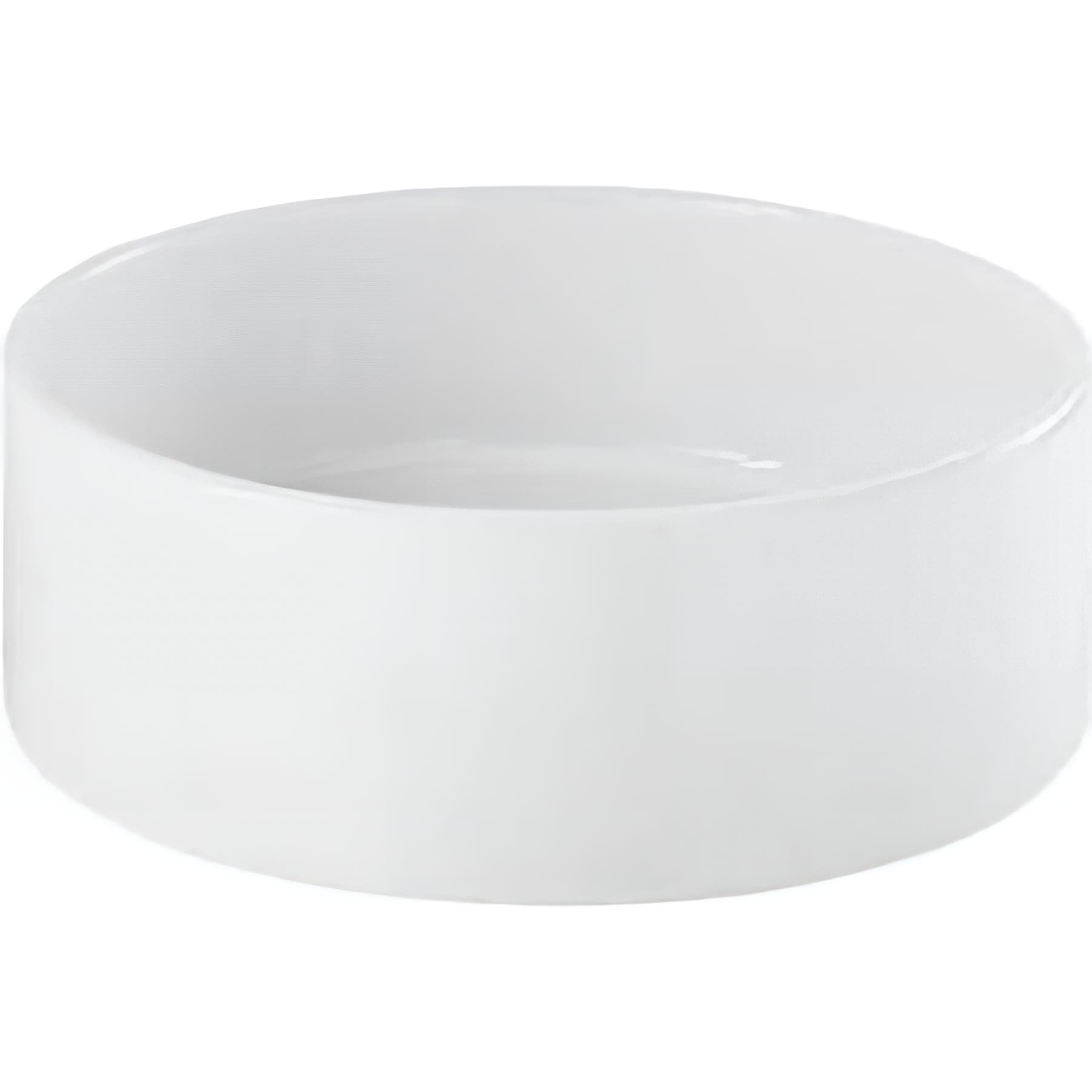 Vasque ronde à poser en céramique traditionnelle diamètre 45cm hauteur 15cm SANINDUSA Round 45 2 couleurs : blanche et noir mat