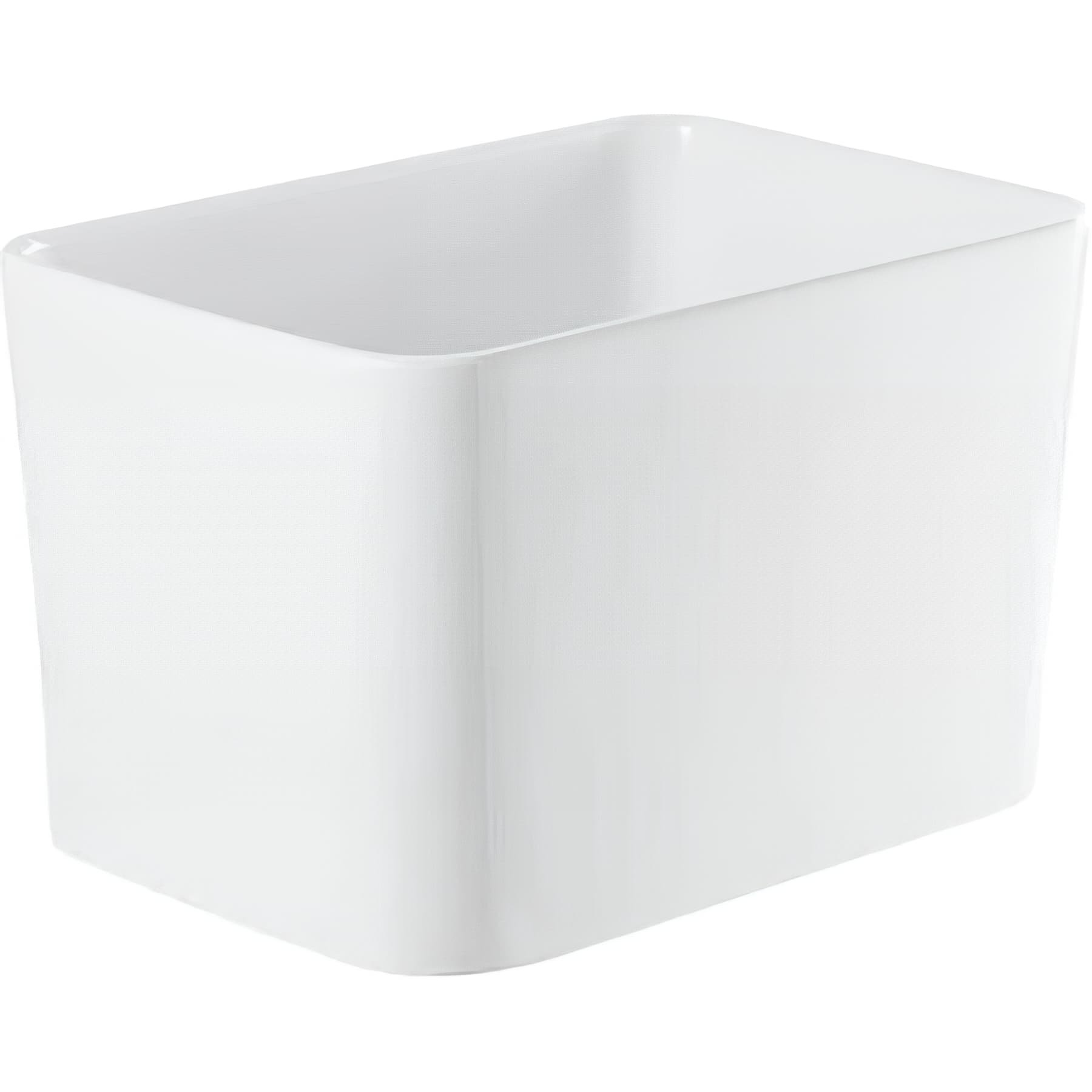 Vidoir bac a laver 59,7x42x5 grande hauteur 38cm céramique traditionnelle SANINDUSA Tribo 60 à poser sur plan blanc