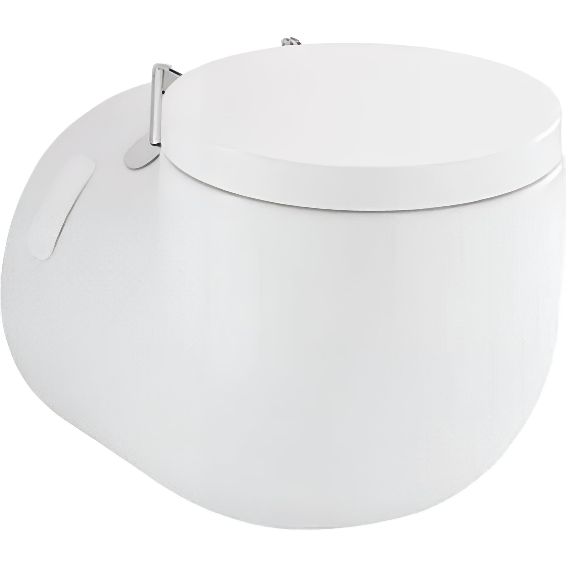 Cuvette de WC suspendu cylindrique contemporaine céramique traditionnelle SANINDUSA WCA blanc (abattant non inclus)