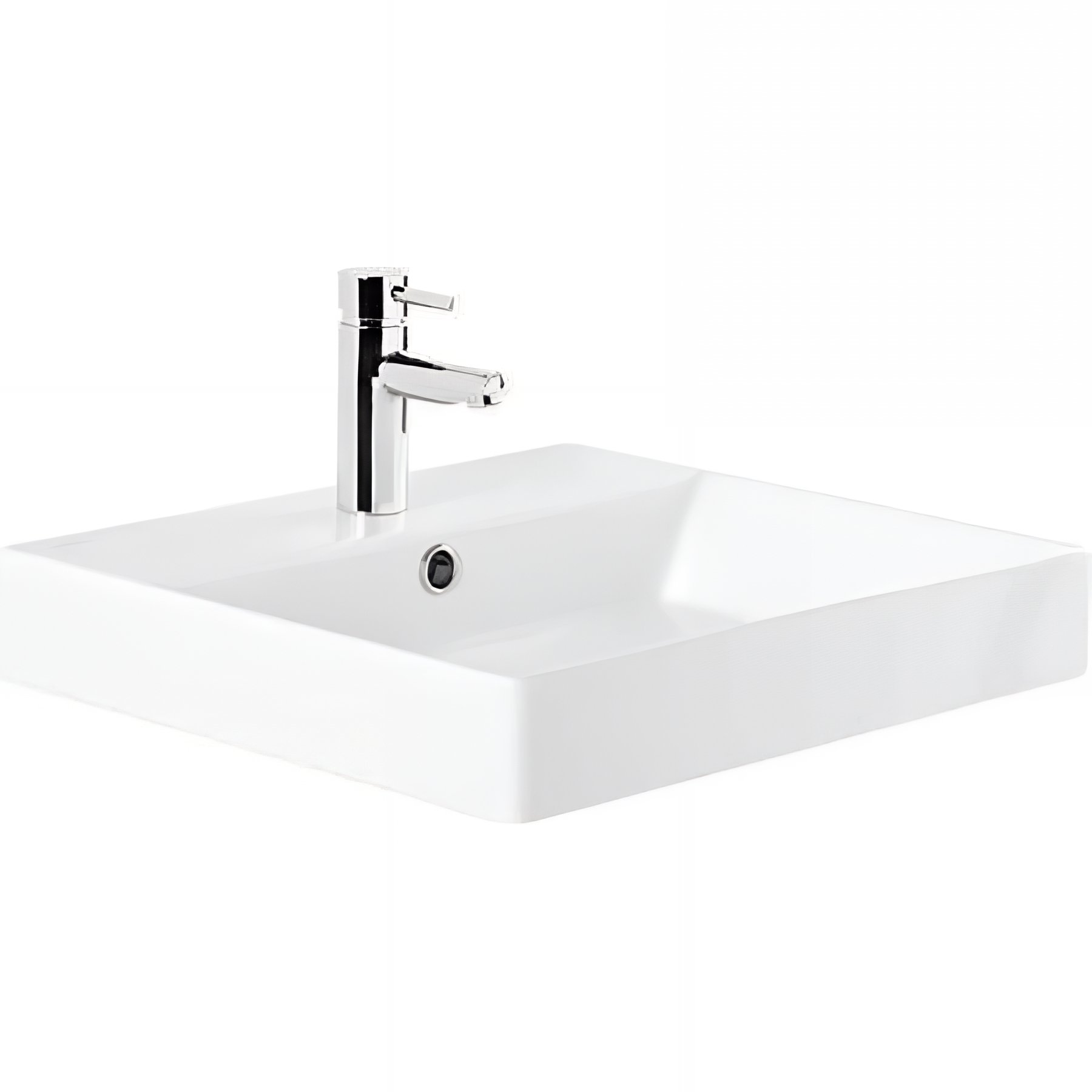 Vasque a poser sur plan 50x45 cm céramique traditionnelle SANINDUSA Novelda Plus blanc