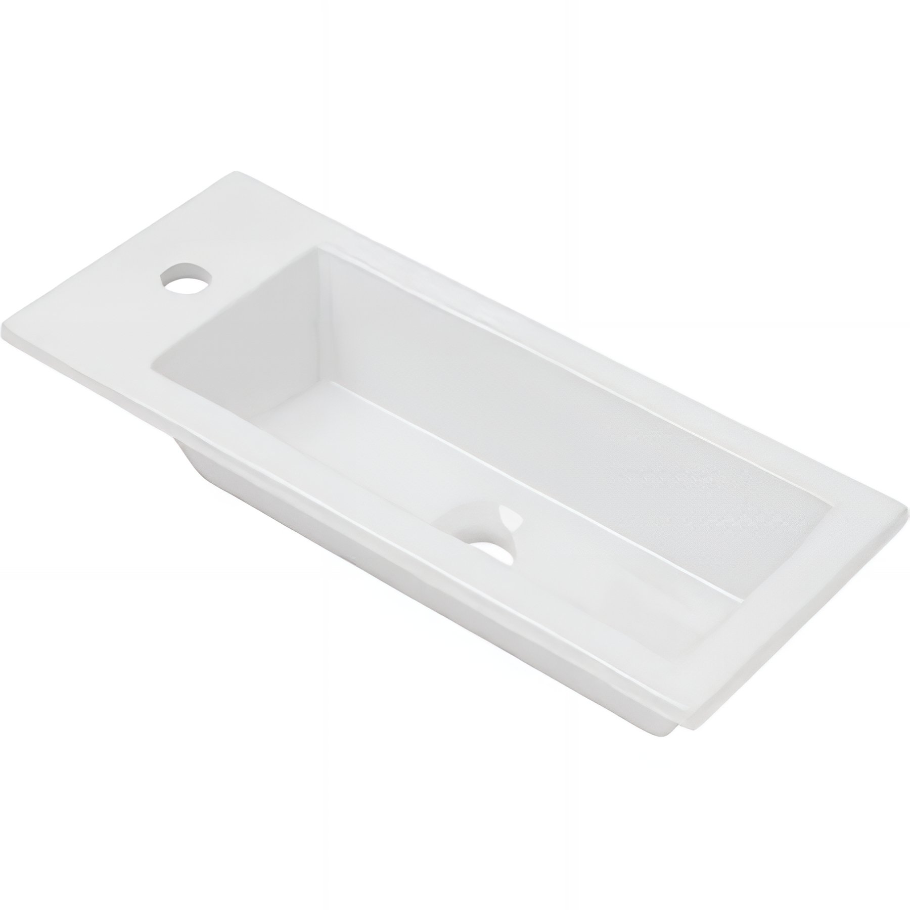 Vasque céramique traditionnelle SANINDUSA a encastrer par dessus rectangulaire Alicante  410 blanc   