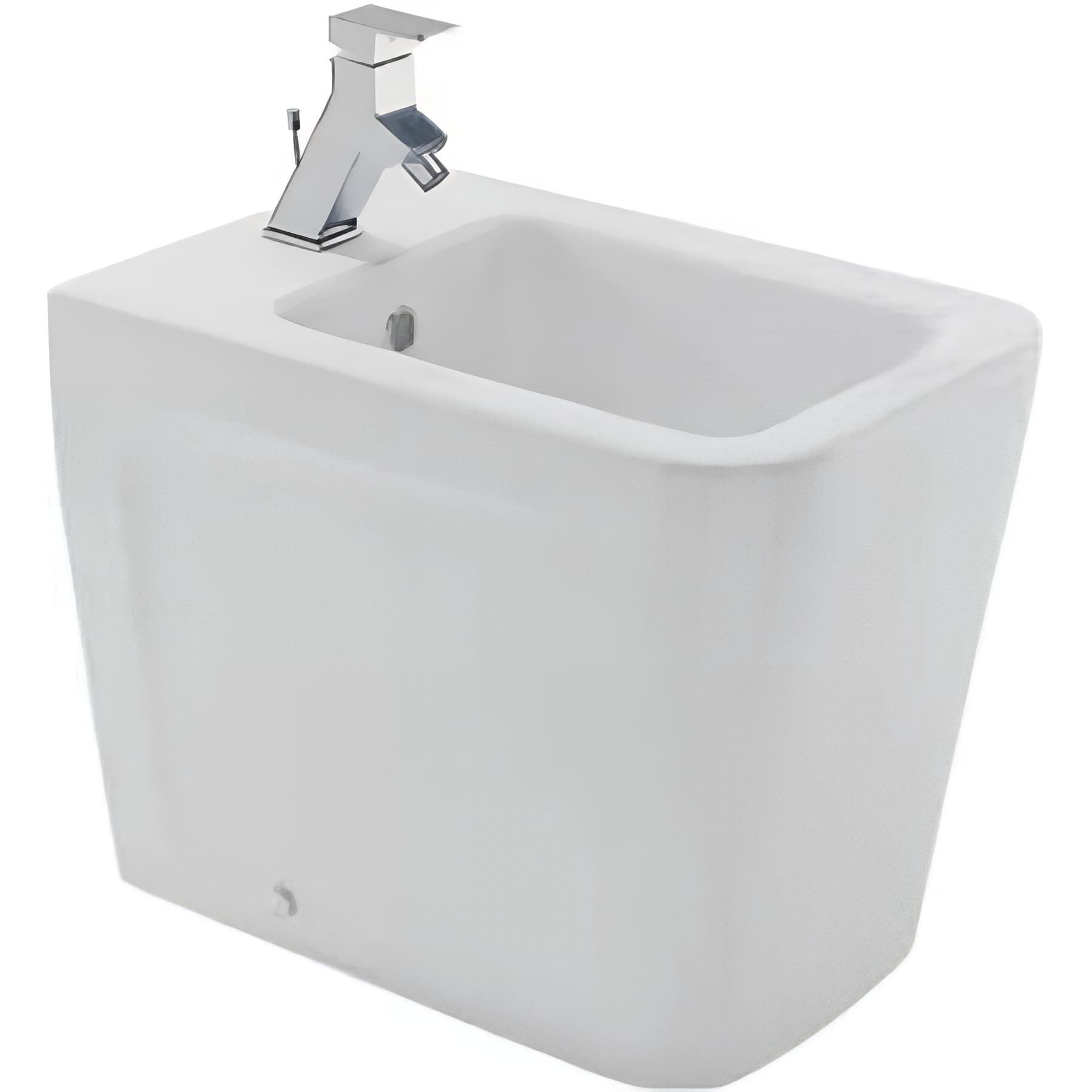 Bidet céramique traditionnelle SANINDUSA a poser au sol Advance blanc (robinet et vidage non inclus)