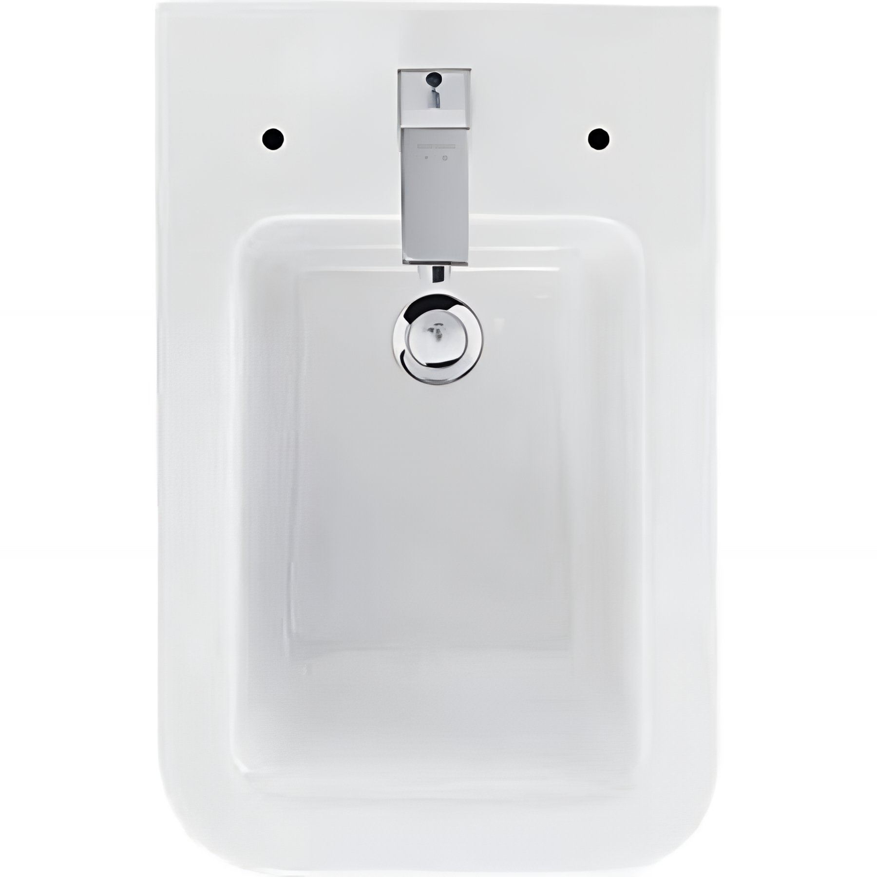 Bidet céramique traditionnelle SANINDUSA Advance a poser au sol avec trous pour abattant blanc (abattant, robinet et vidage non inclus)