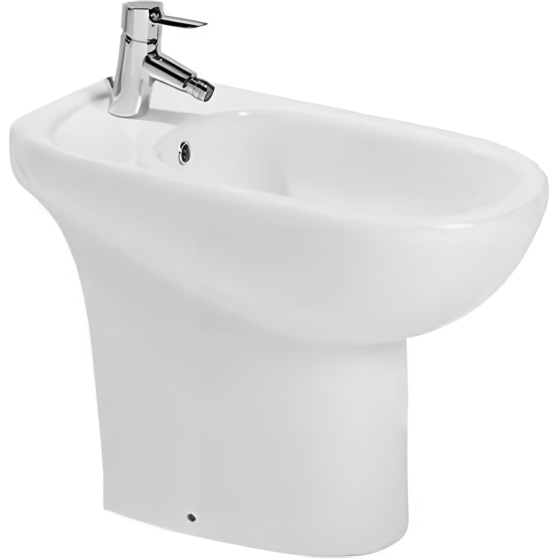 Bidet céramique traditionnelle SANINDUSA a poser au sol Proget Confort blanc   