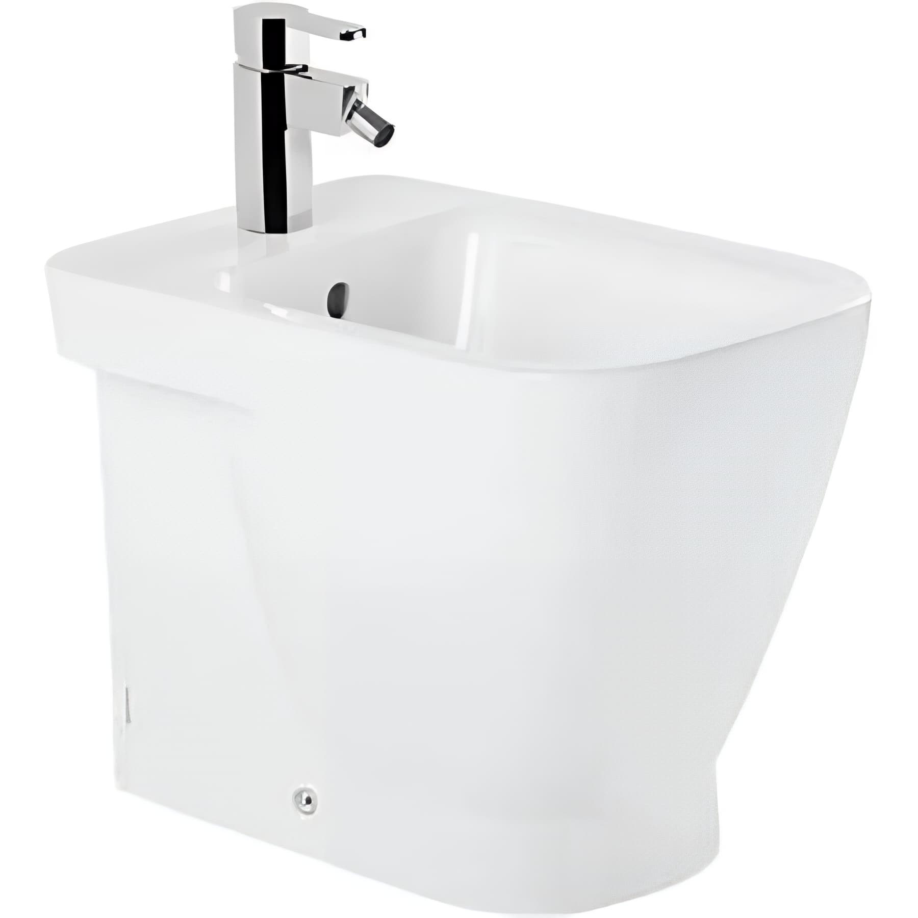 Bidet céramique traditionnelle SANINDUSA Look a poser au sol blanc (robinet et vidage non inclus)