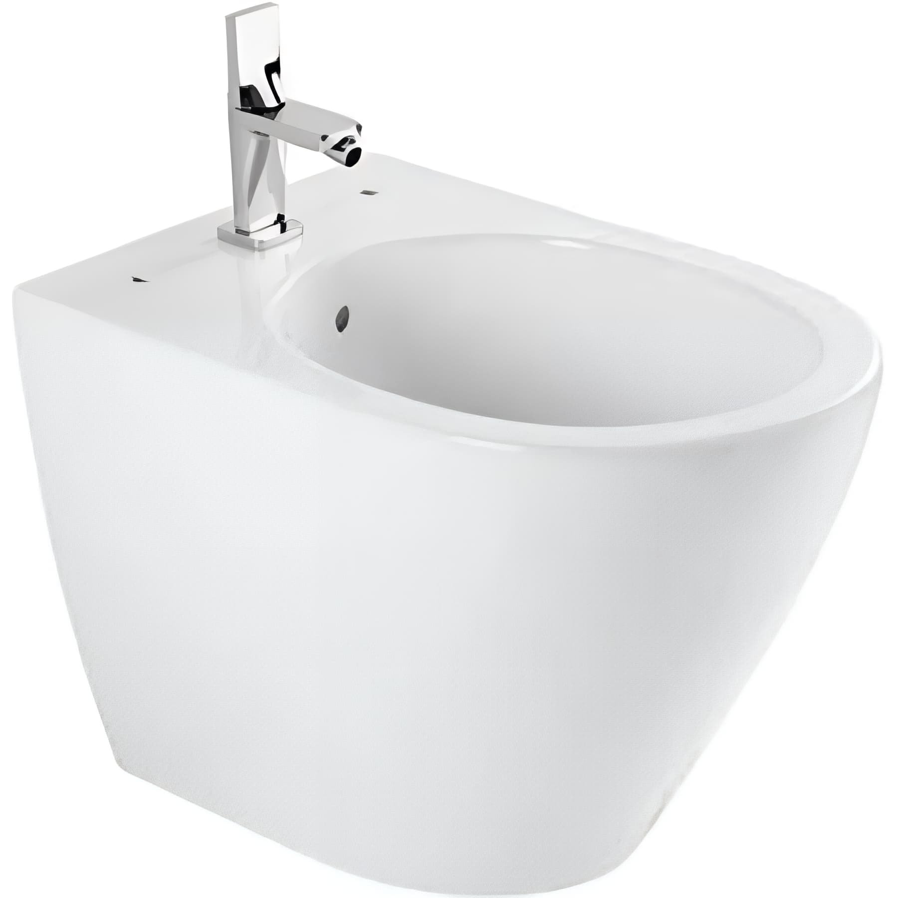 Bidet Sanlife céramique traditionnelle SANINDUSA avec trous pour abattant (non inclus) blanc