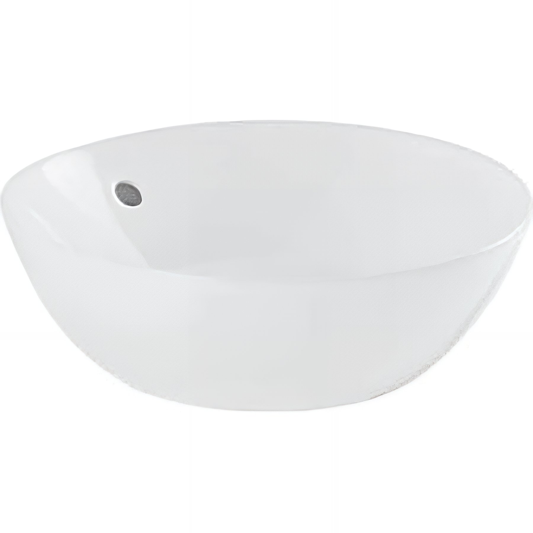 Vasque ronde céramique traditionnelle SANINDUSA Sanlife diamètre 42cm à poser sur plan blanc (vidage non inclus)