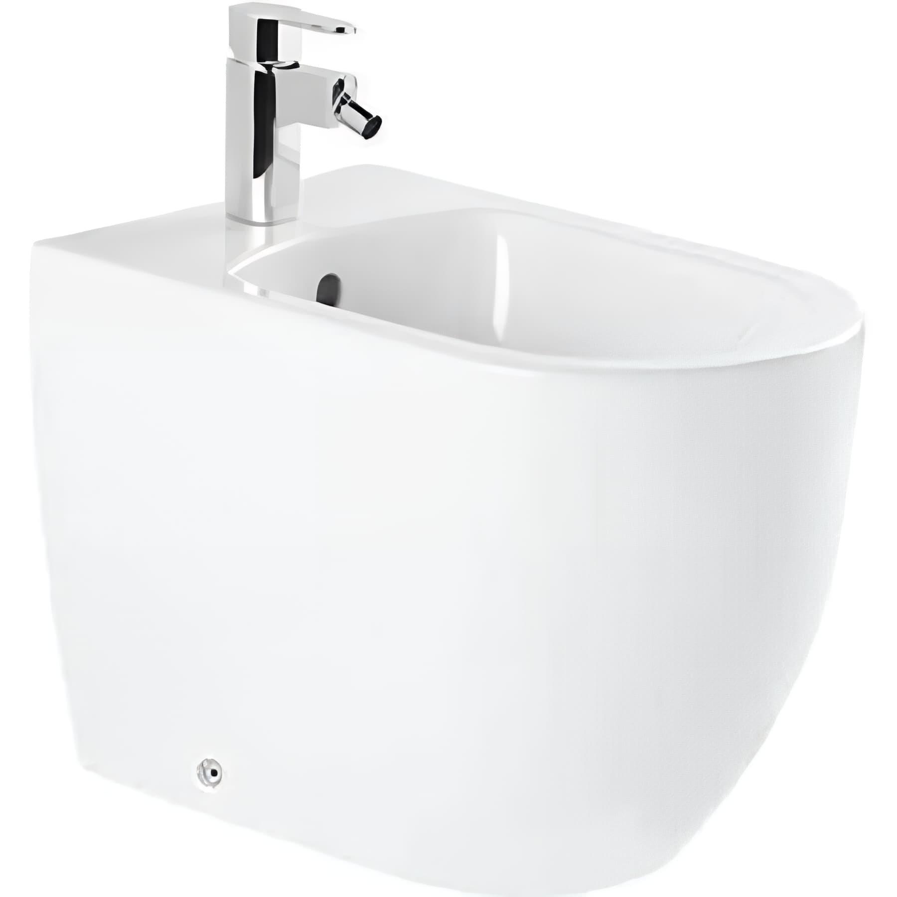 Bidet compact a poser au sol SANINDUSA Sanibold blanc (robinet et vidage non inclus)