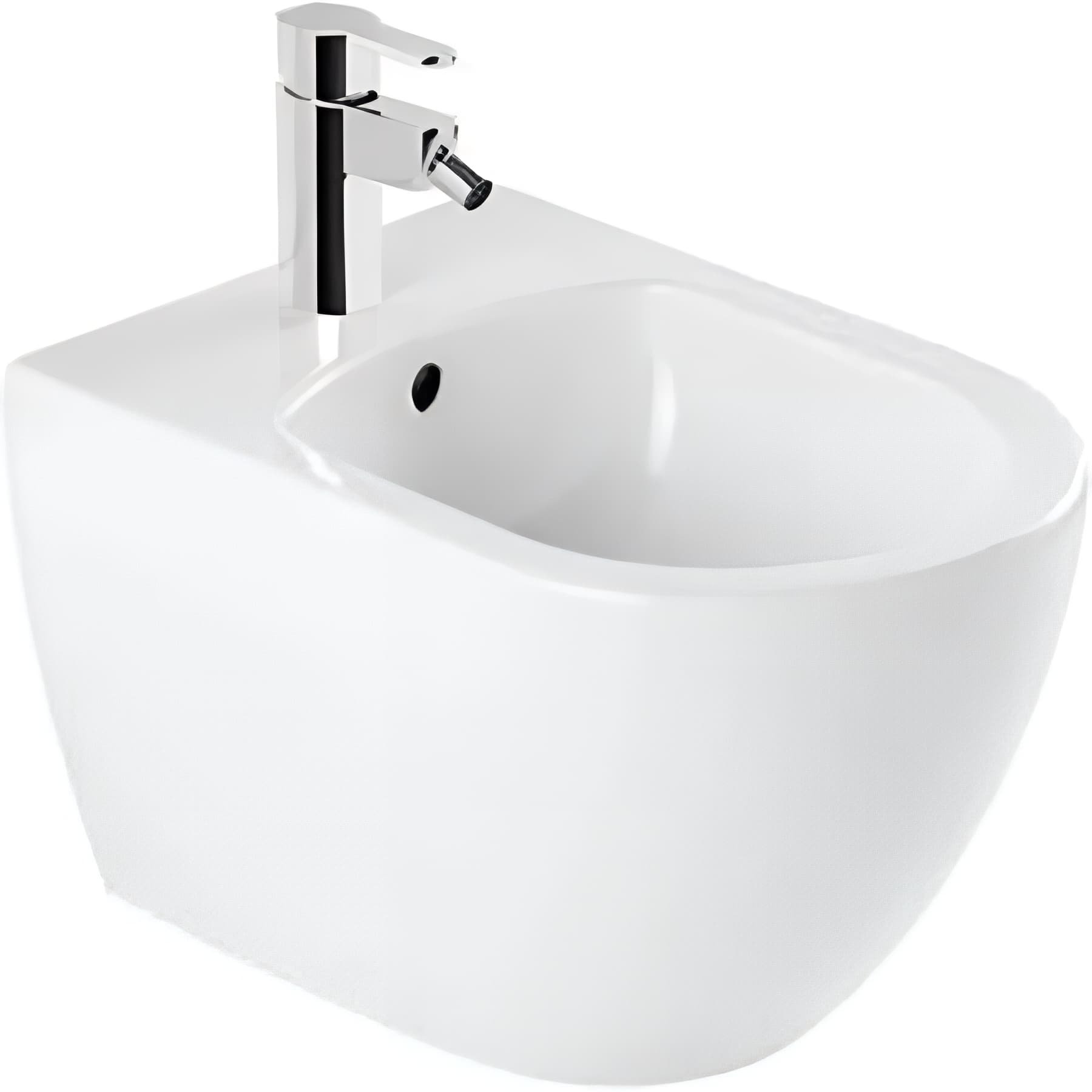 Bidet suspendu céramique traditionnelle SANINDUSA Sanibold 50 fixation cachée blanc   