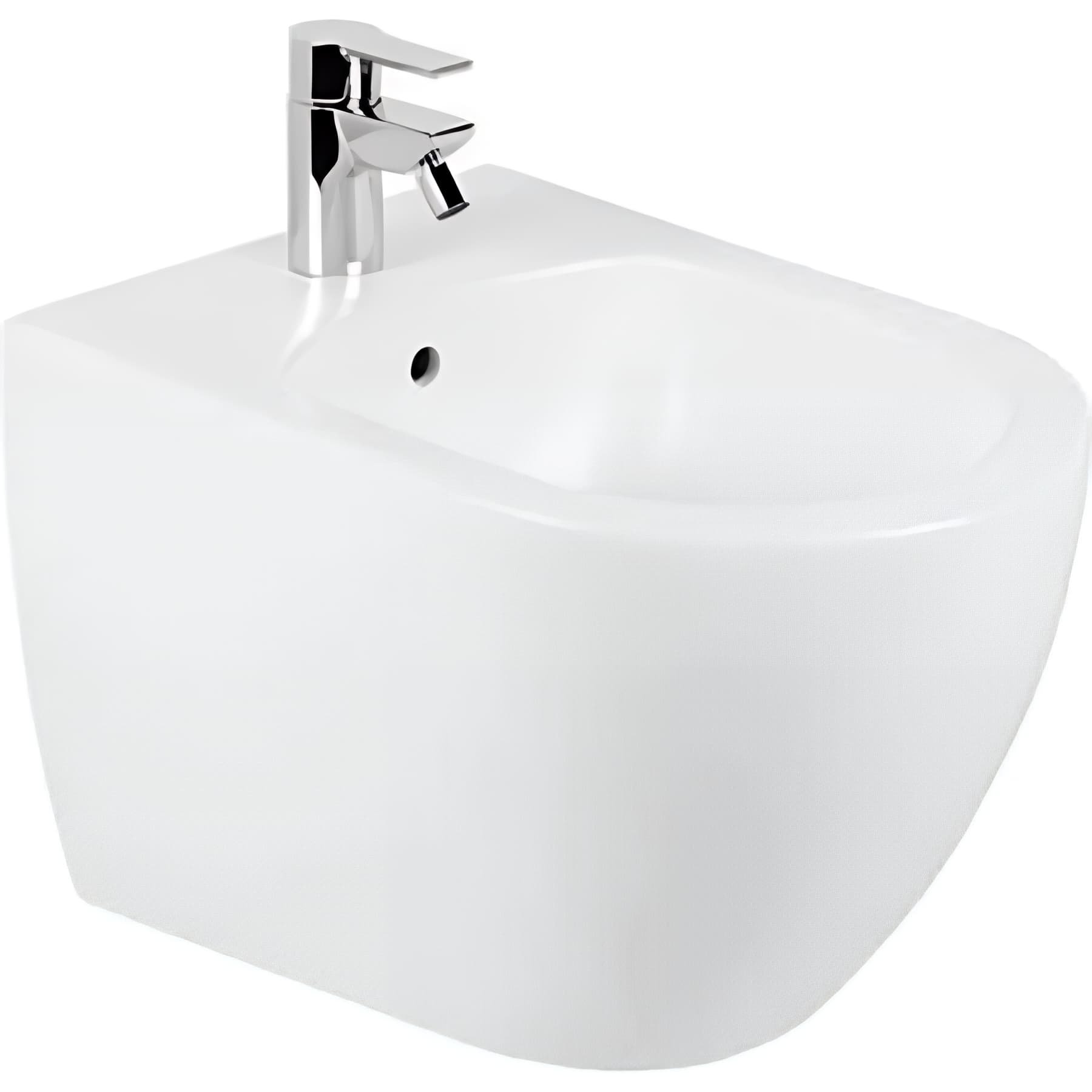 Pack Bidet suspendu céramique fixations invisibles+Bâti support SANINDUSA Sanibold 50 blanc (bidet + Bâti support)