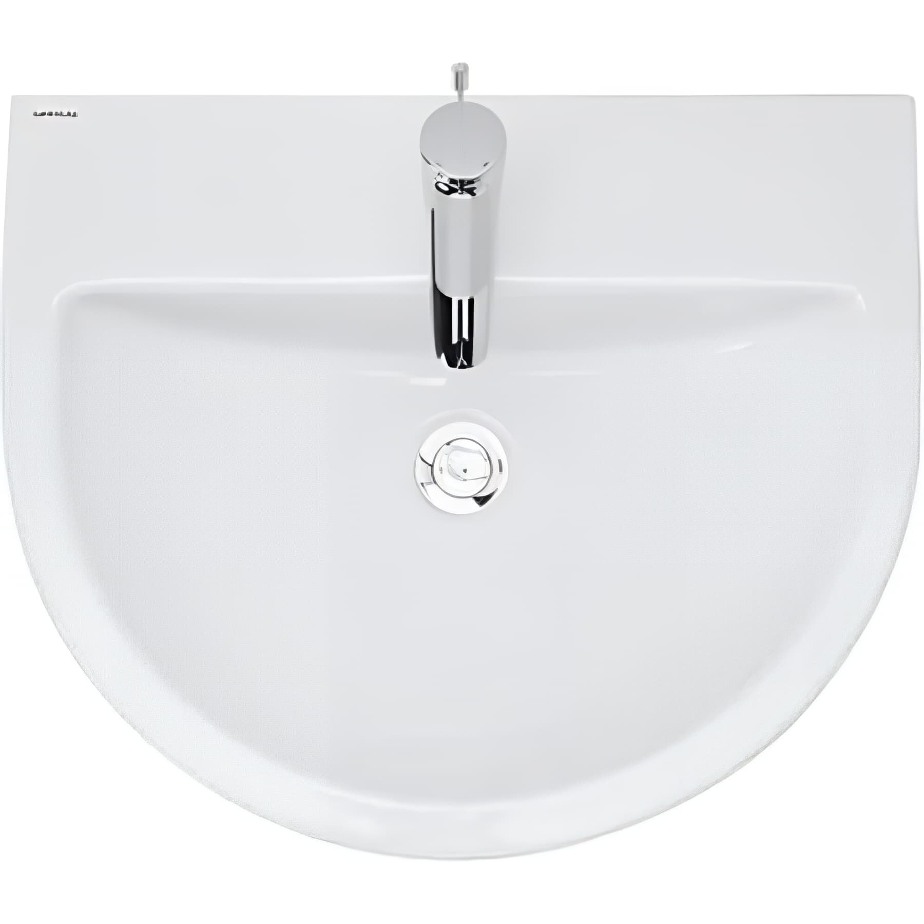 Lavabo mural céramique traditionnelle SANINDUSA UrbY 56 blanc (robinet, vidage et colonne non inclus)