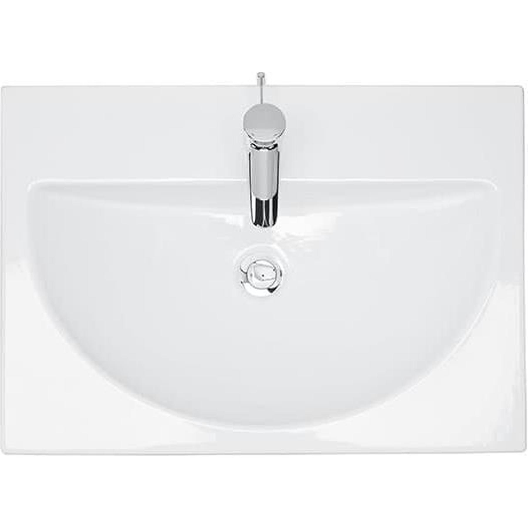 Lavabo mural blanc 65x47 céramique traditionnelle vitrifiée Gamme PRO SANINDUSA