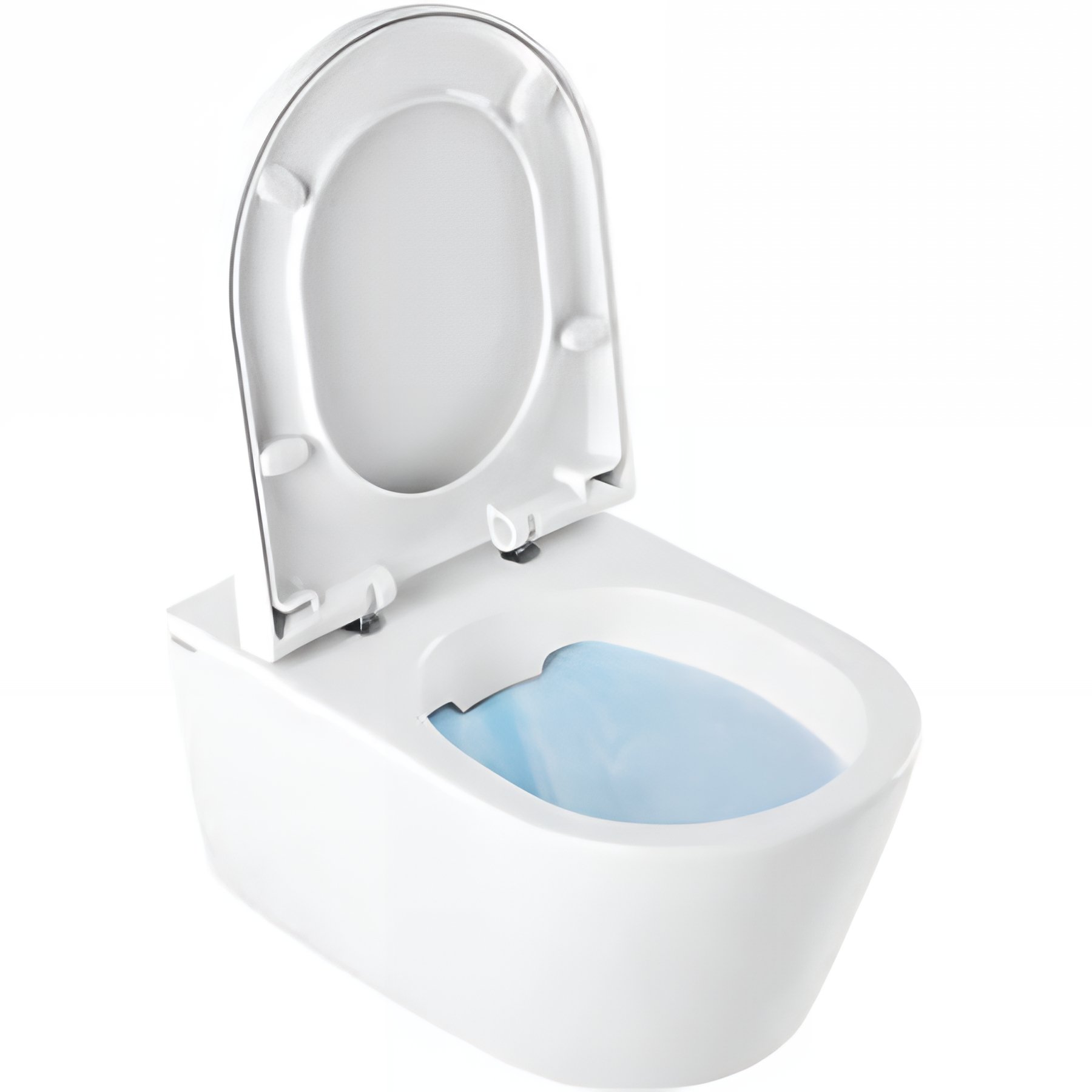 Pack WC suspendu céramique traditionnelle SANINDUSA UrbY système d'hygiène rimflush 52 blanc abattant slow close frein de chute  