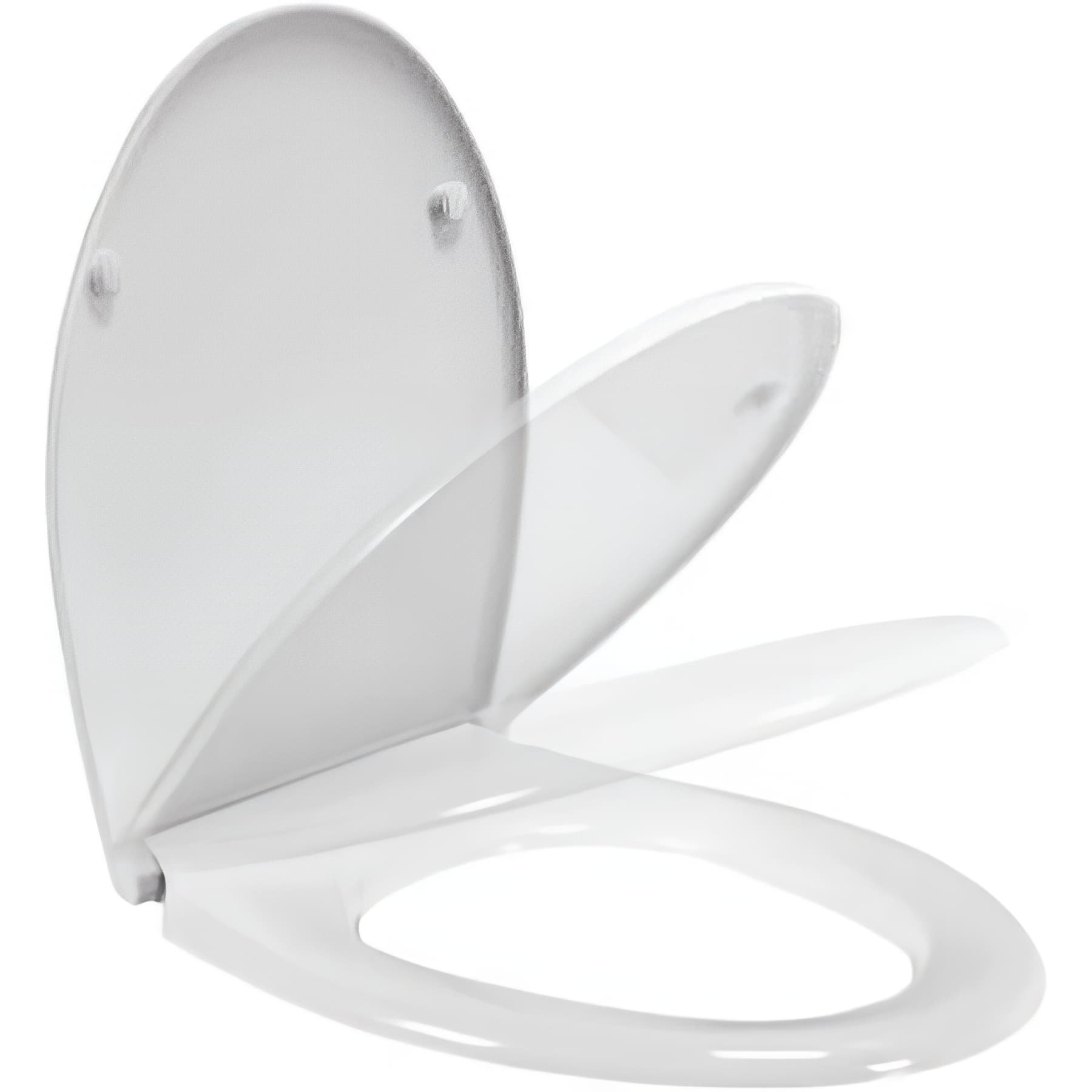 Abattant WC slow close frein de chute pour WC SANINDUSA Cetus chrome blanc (non universel)