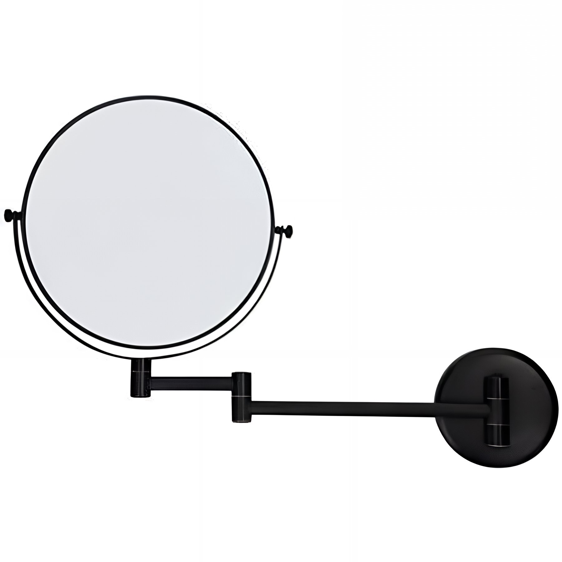 Miroir de salle de bain mural grossissant articulé SANINDUSA Luxe latéral face couleur noir